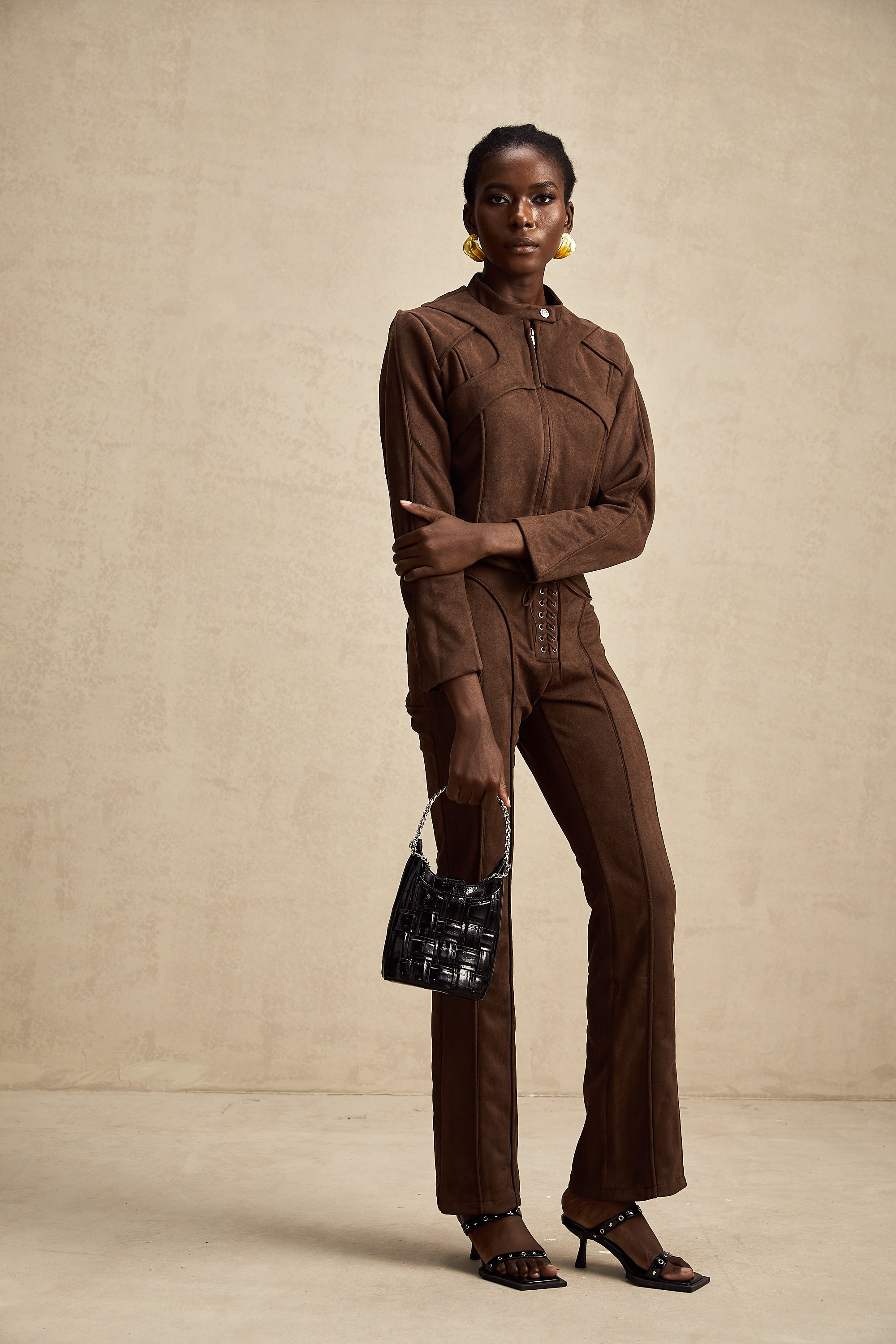 Chloé Jacke aus braunem Wildleder