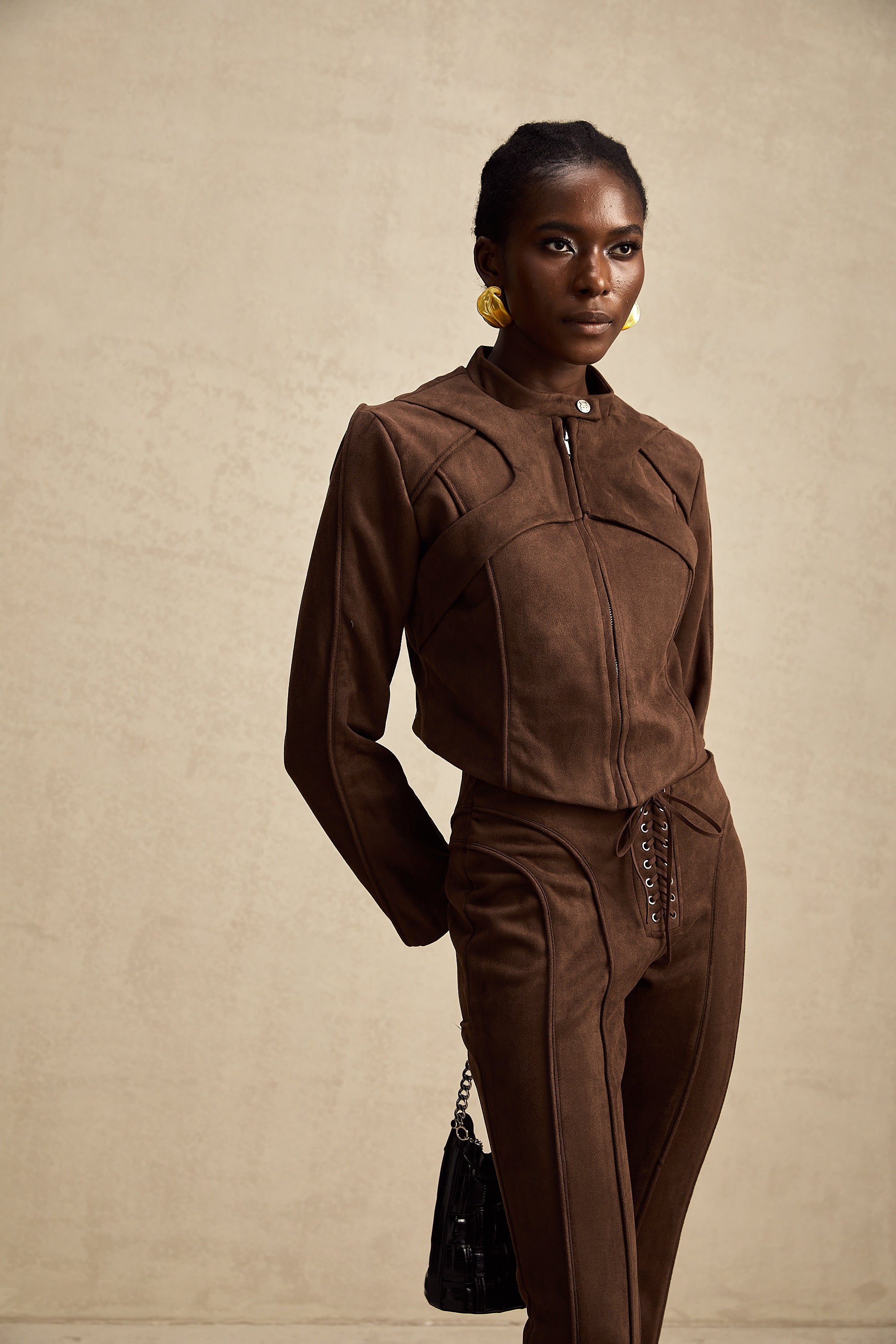 Chloé Jacke aus braunem Wildleder