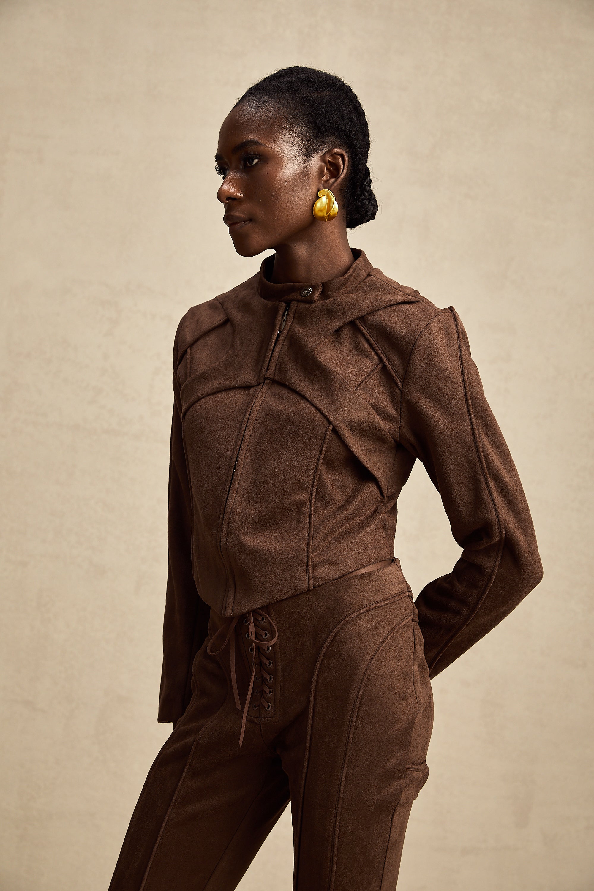 Chloé Jacke aus braunem Wildleder