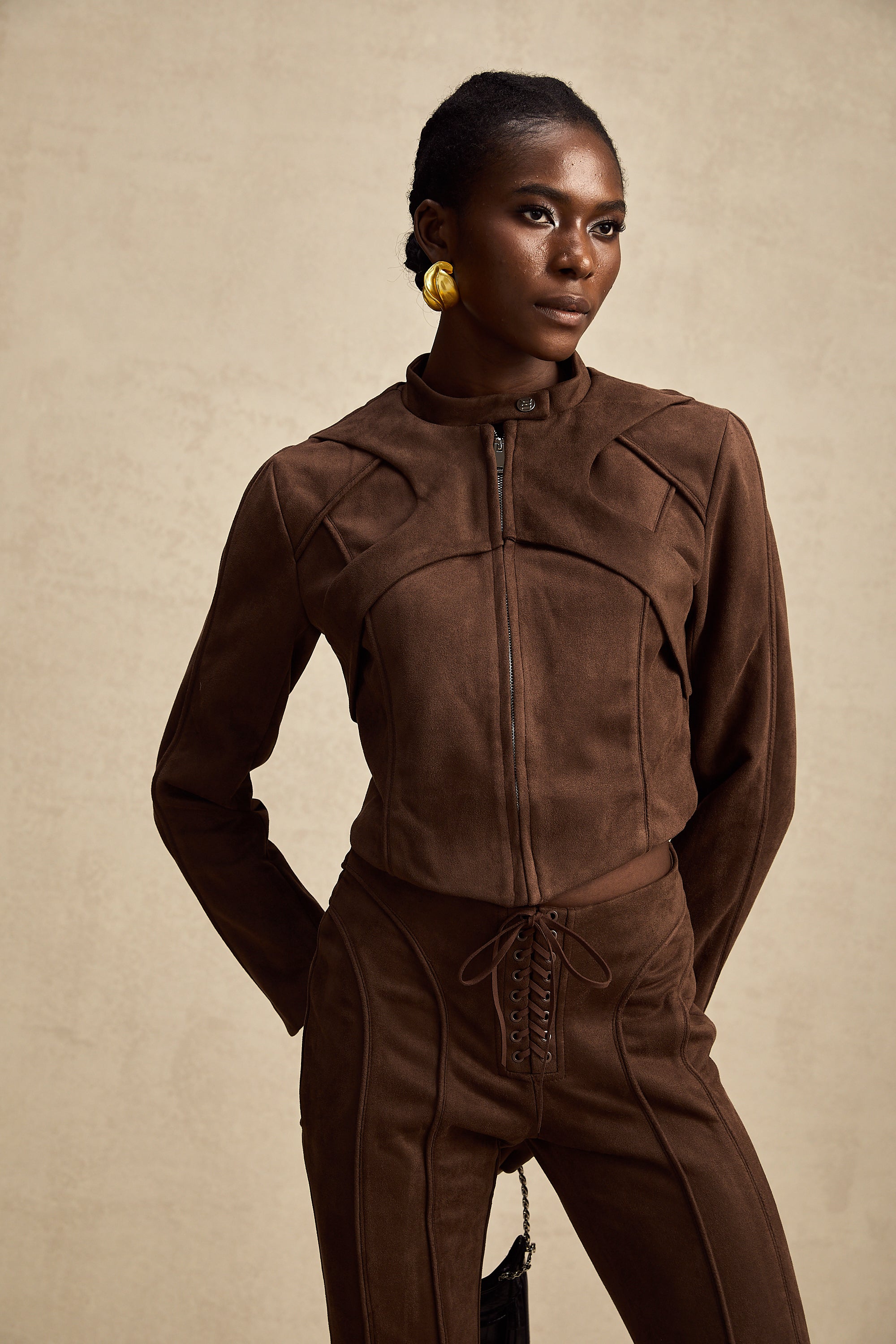 Chloé Jacke aus braunem Wildleder