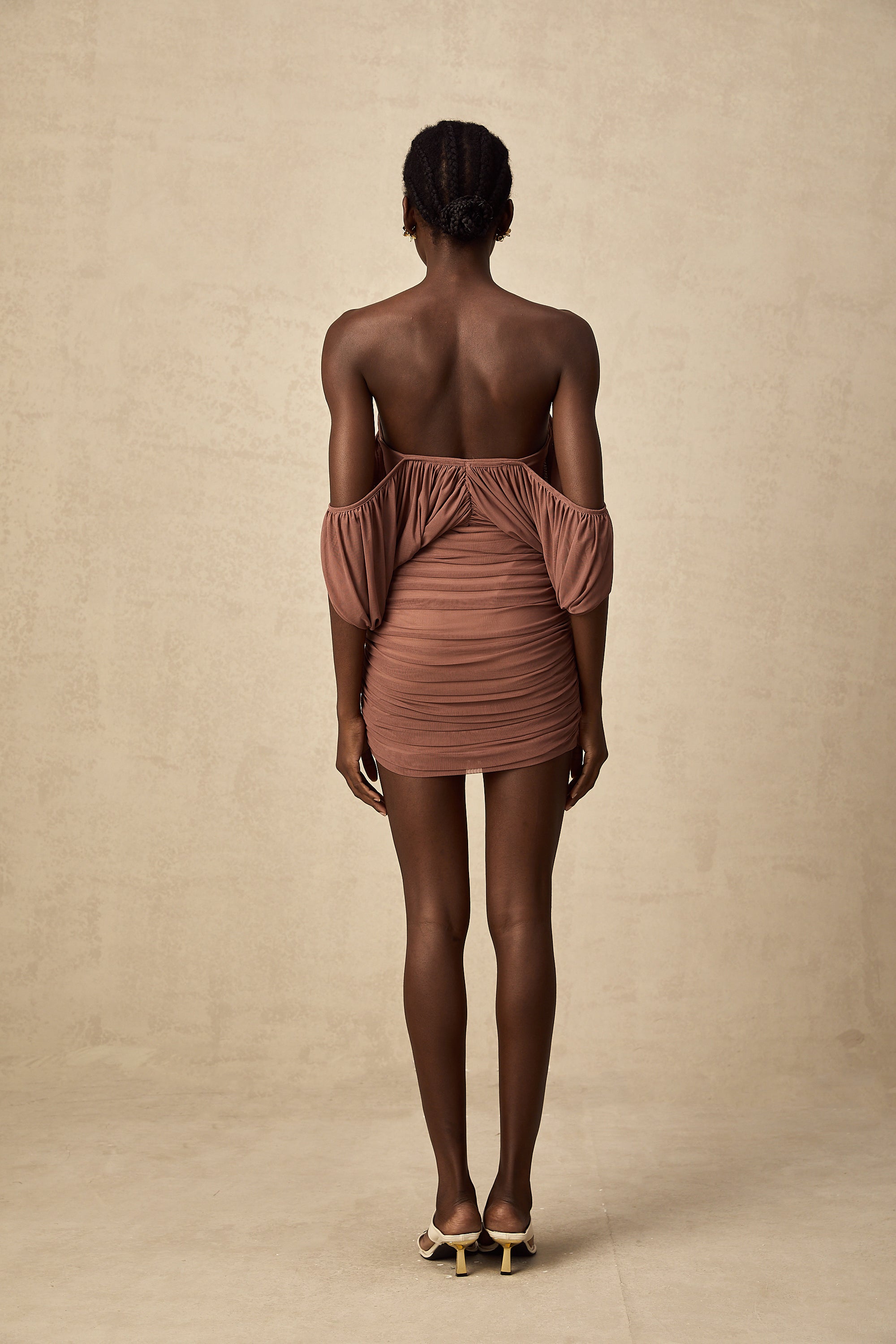 Zohra off-shoulder bodysuit & skirt matching set (Final Sale-US Only)