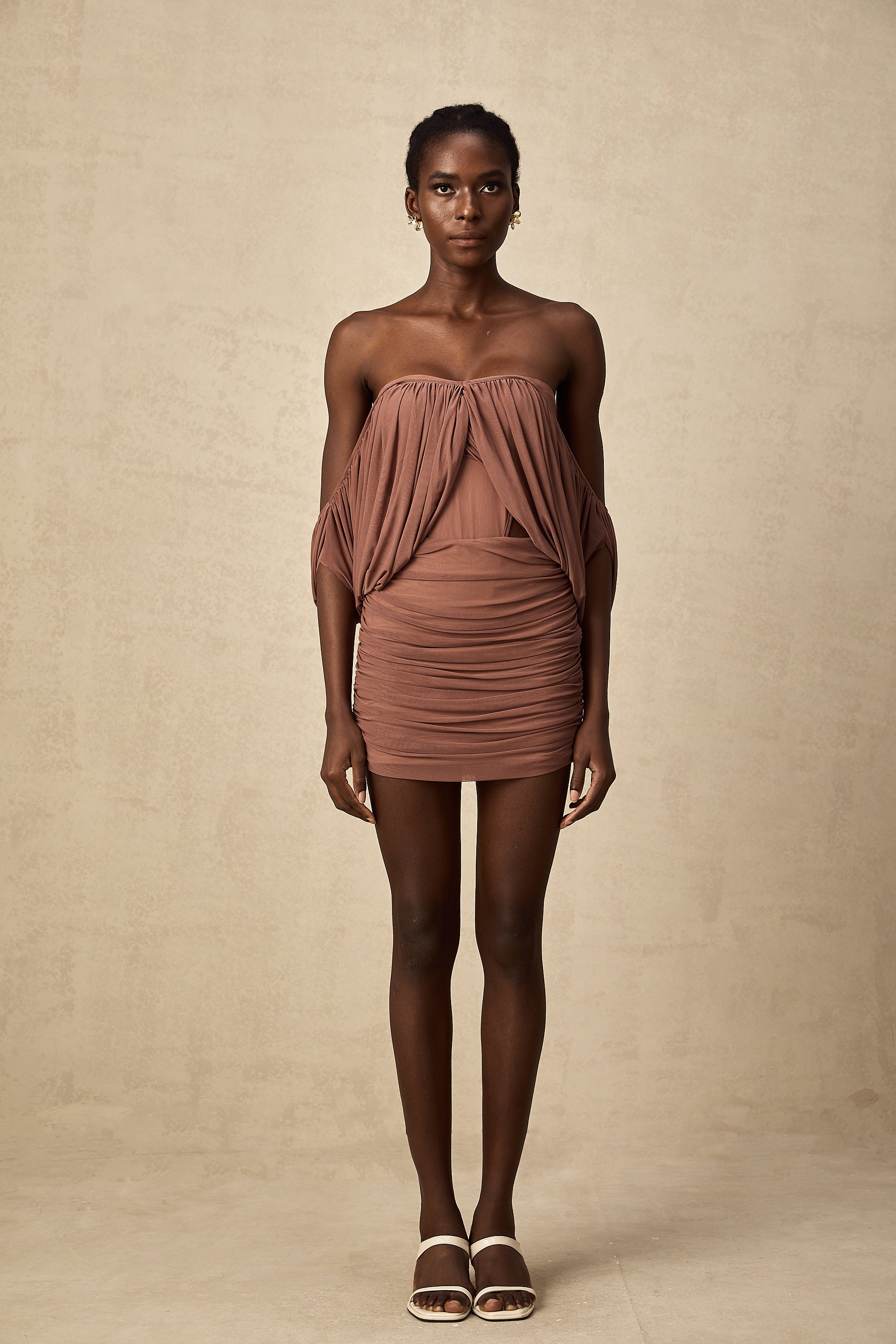 Zohra off-shoulder bodysuit & skirt matching set (Final Sale-US Only)