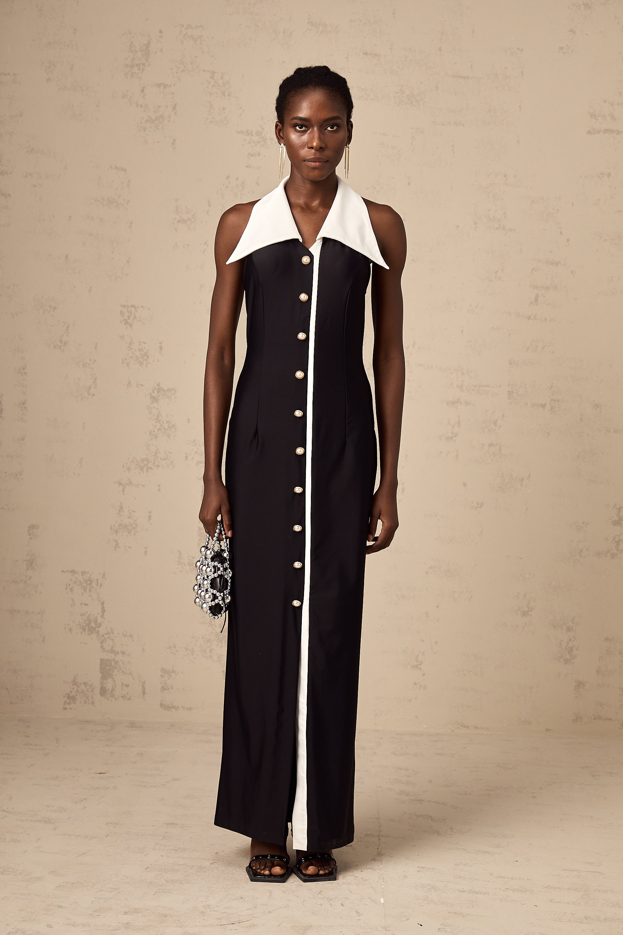 فستان ماكسي ملائم بألوان متعددة من Alessandra