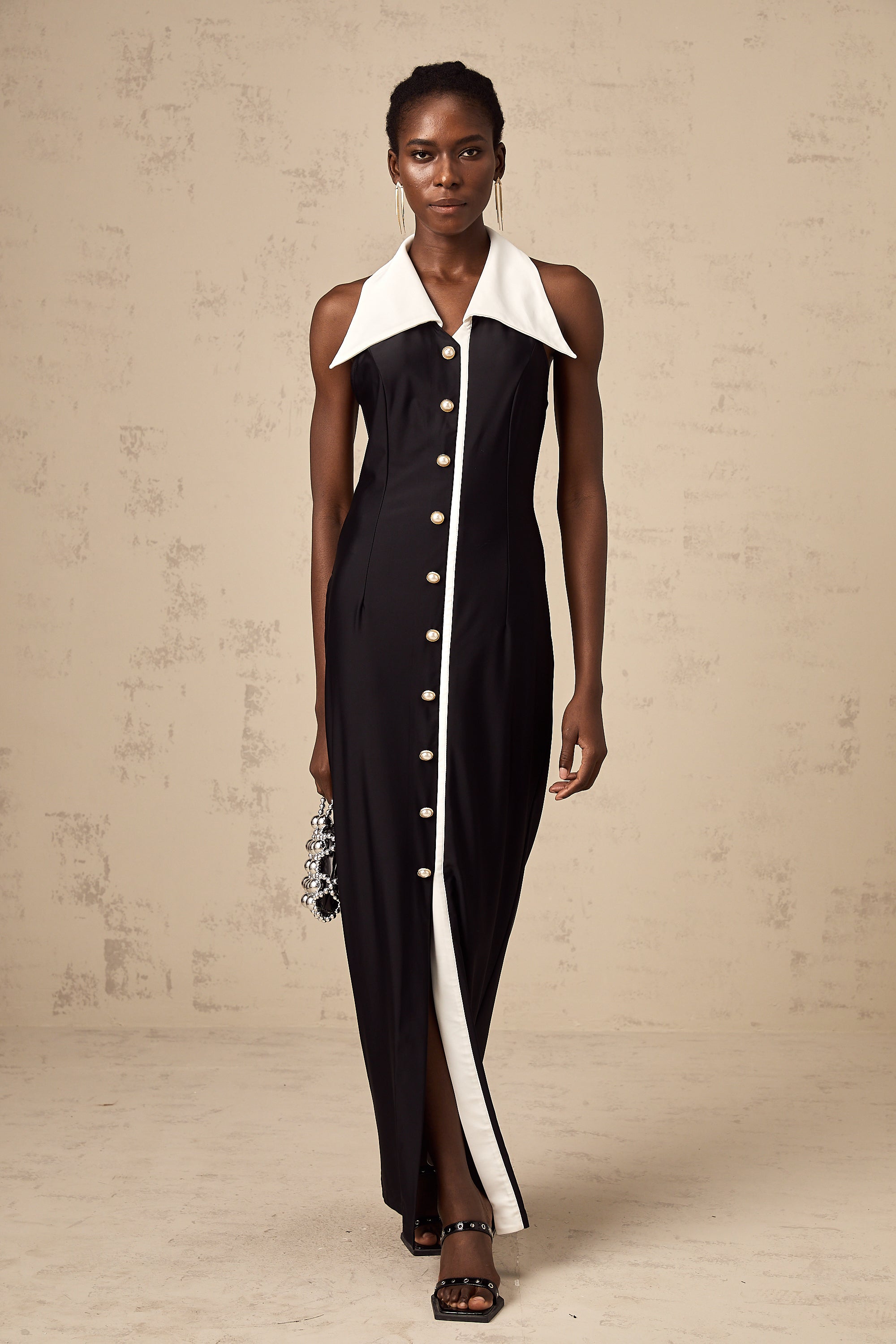 فستان ماكسي ملائم بألوان متعددة من Alessandra