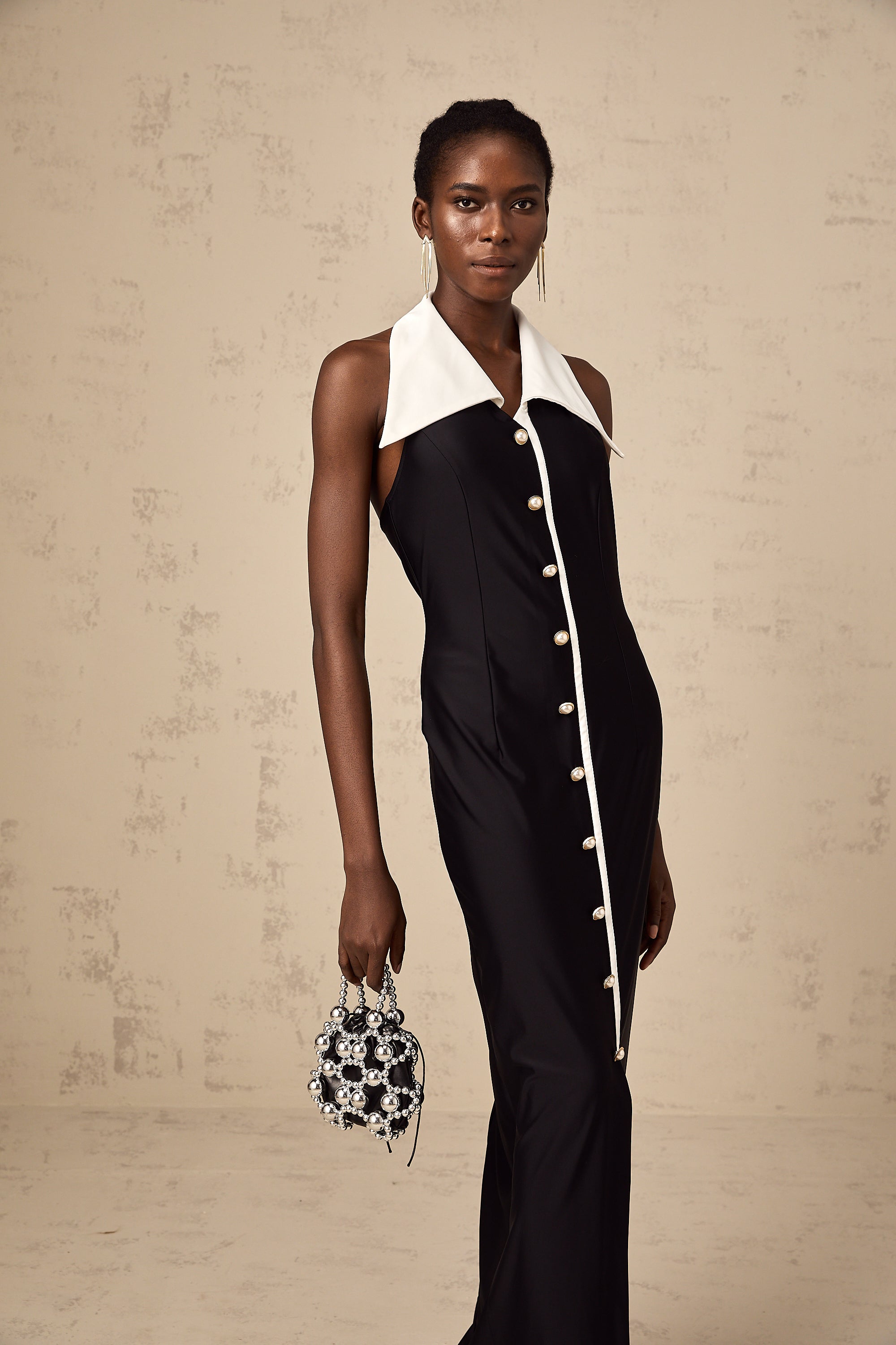 فستان ماكسي ملائم بألوان متعددة من Alessandra