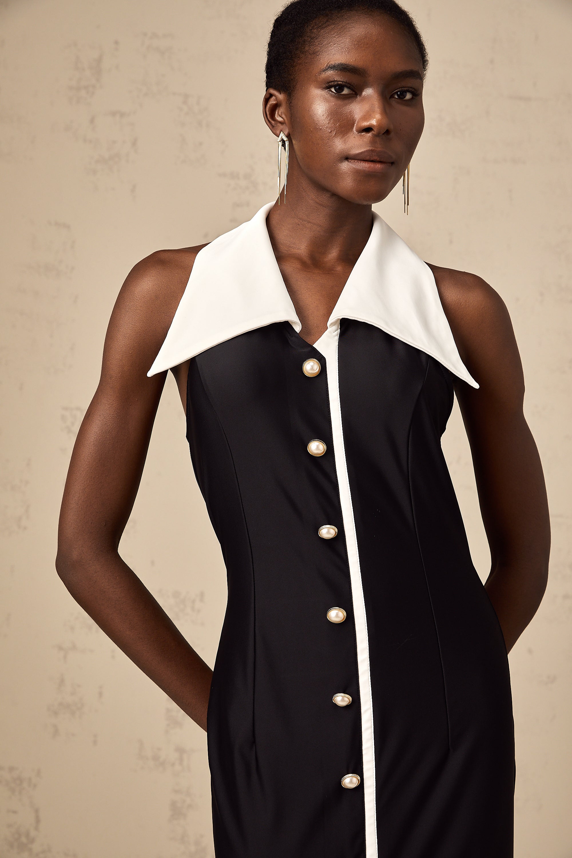 فستان ماكسي ملائم بألوان متعددة من Alessandra