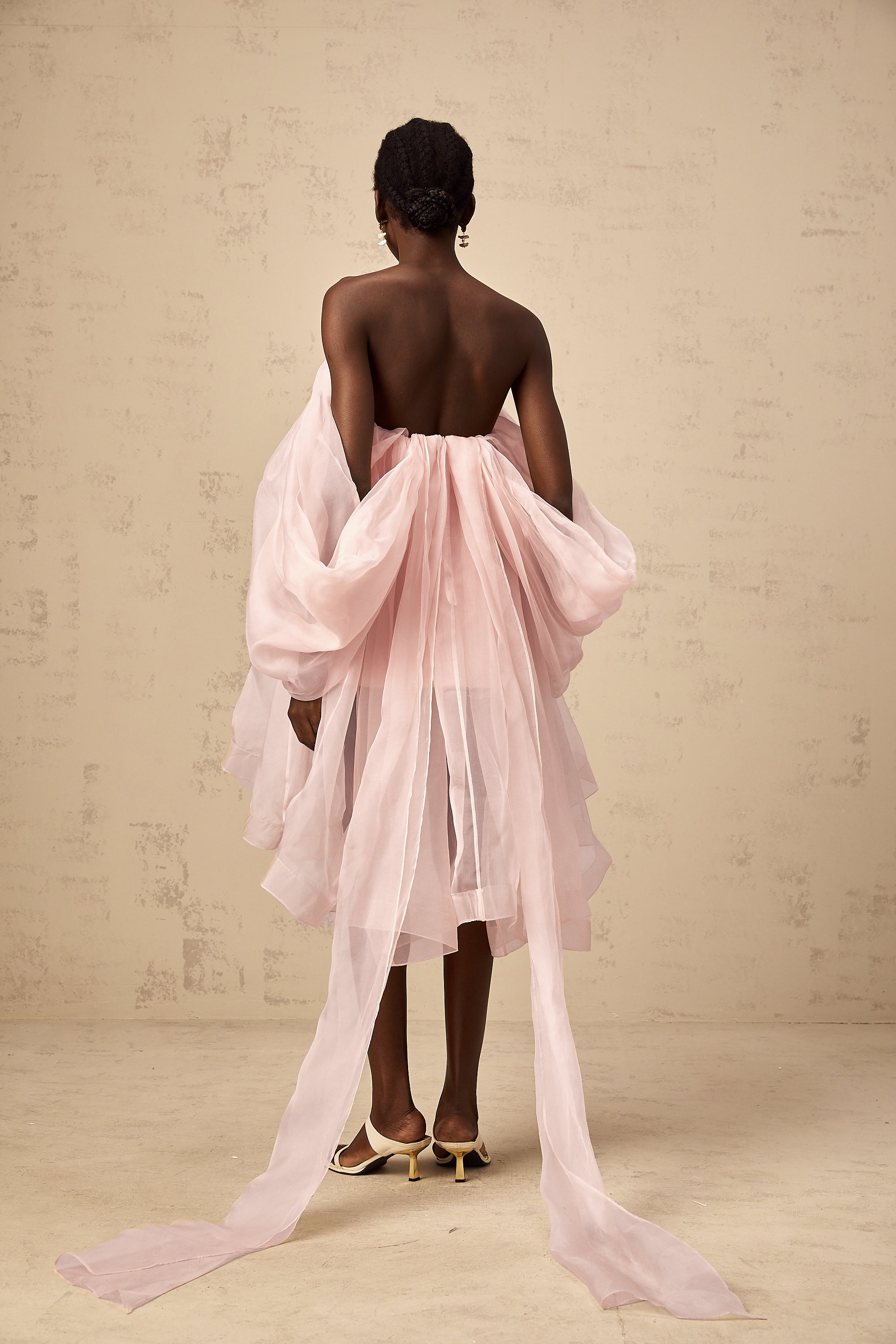 Élodie voluminöses Minikleid mit Schleifendetail