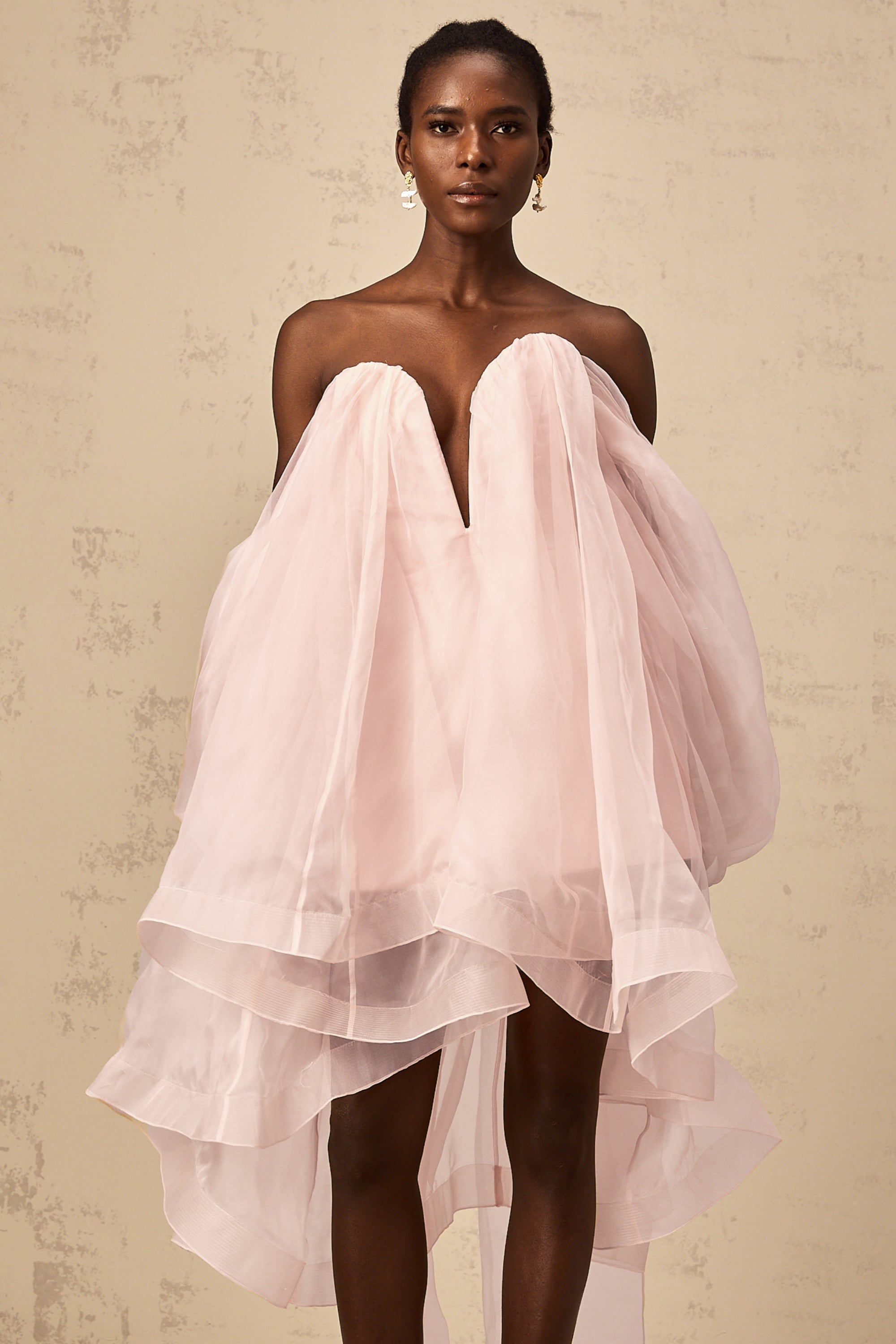 Élodie voluminöses Minikleid mit Schleifendetail