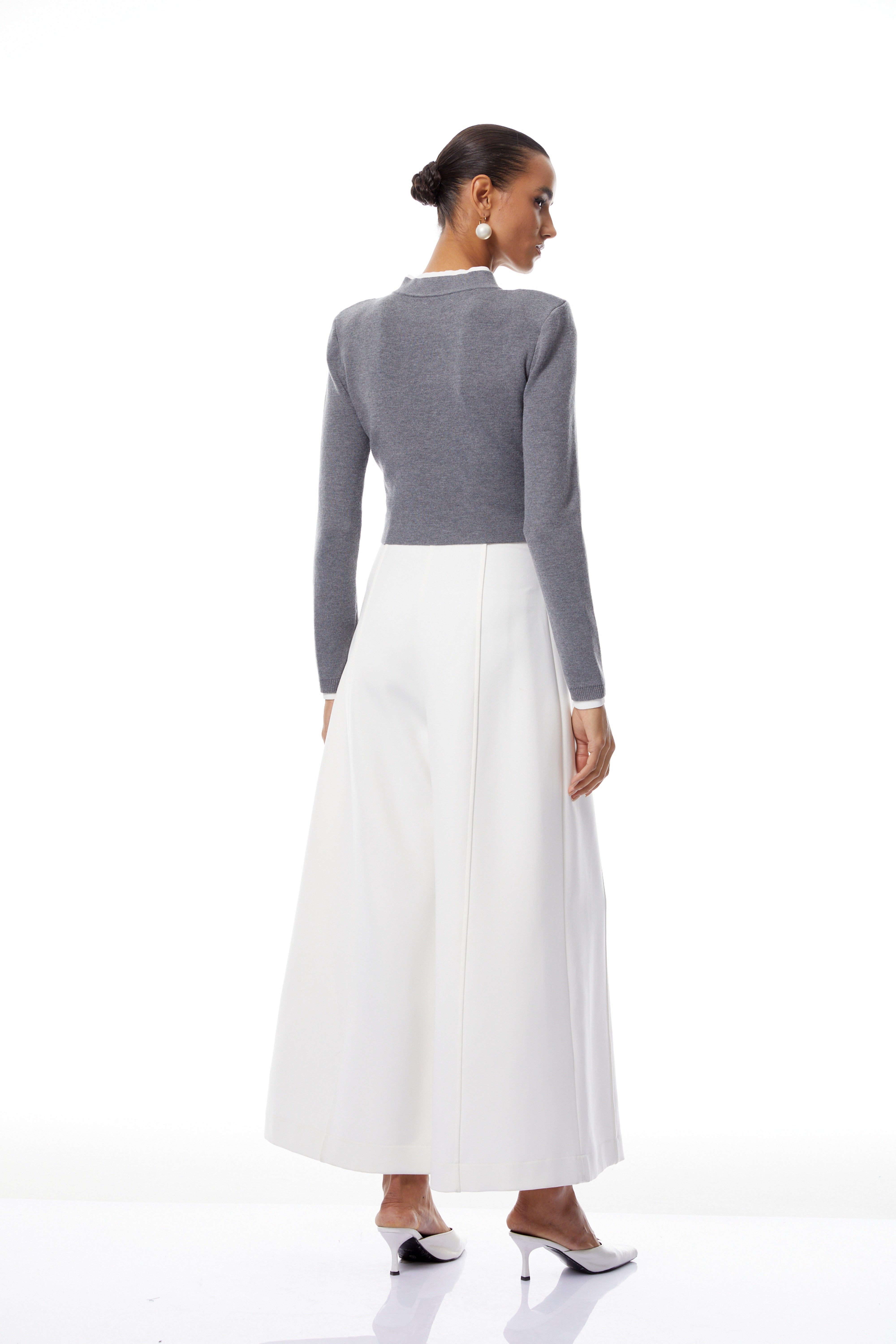 كارديجان ليزيت رمادي ثلاثي الأبعاد محبوك