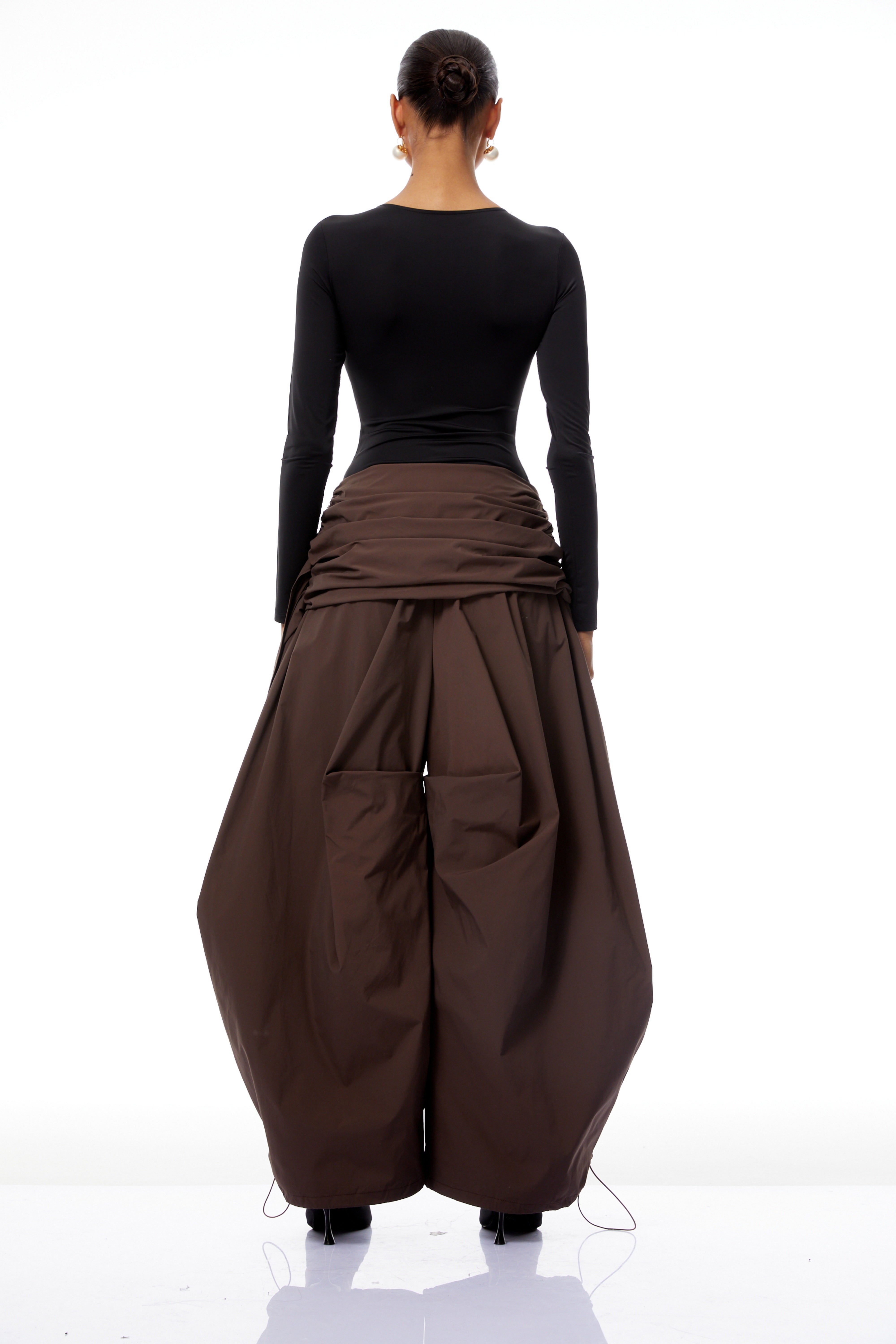 Schwarzer Sélène-Body mit Mesh-Einsätzen