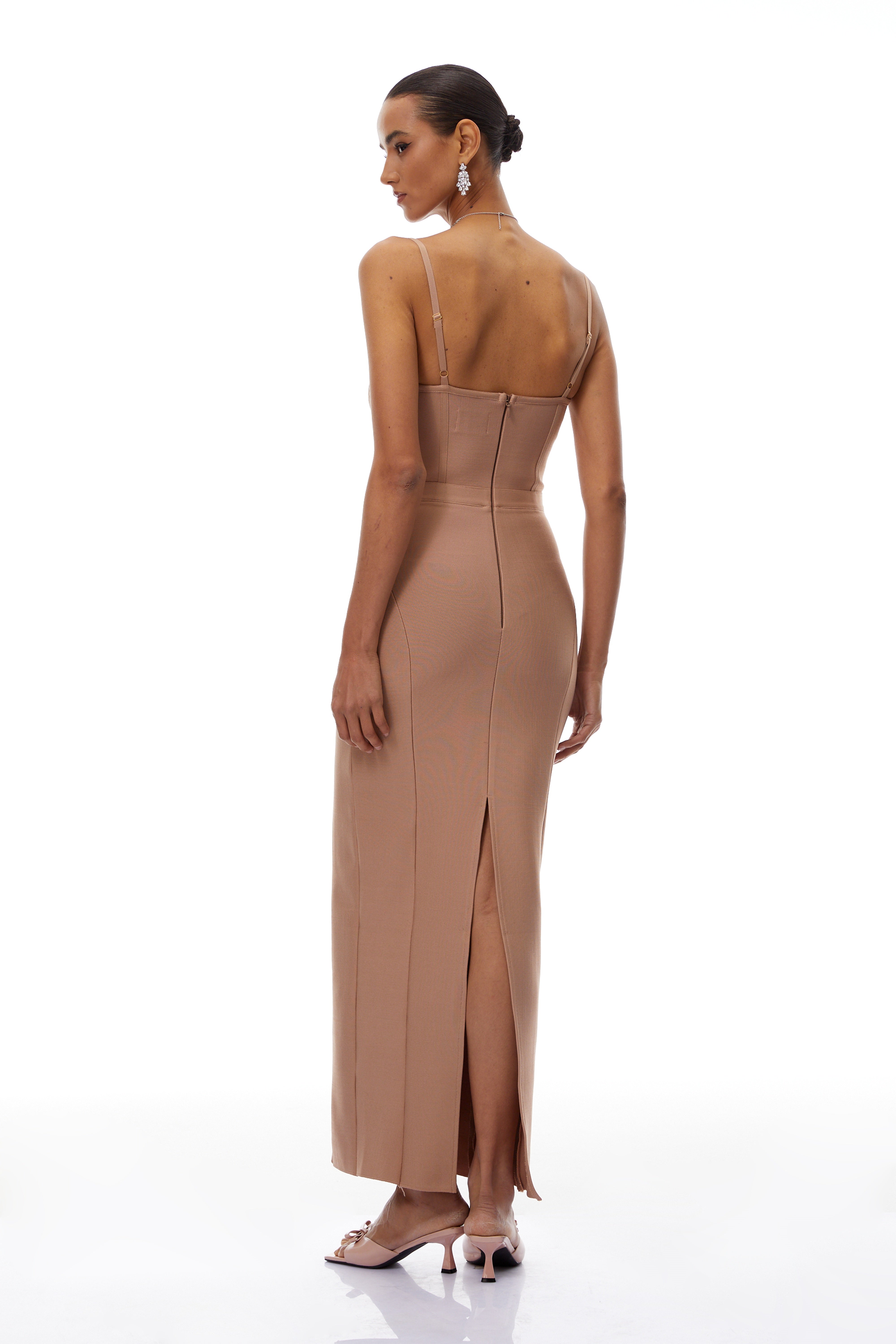 Lara Neutrals Korsett-Bandagen-Maxikleid