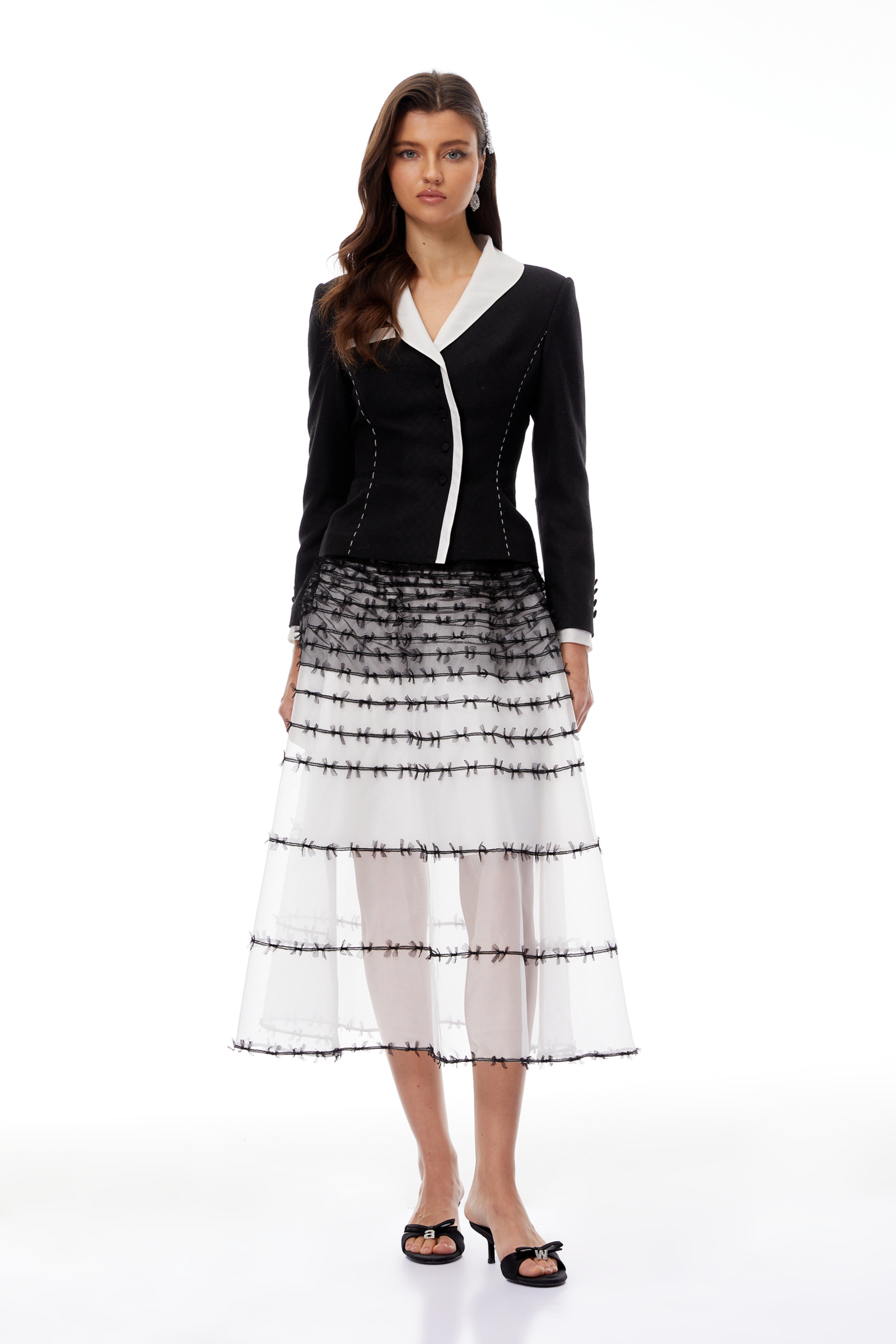 Eléonore Color Block Jacket & Tulle Skirt Set