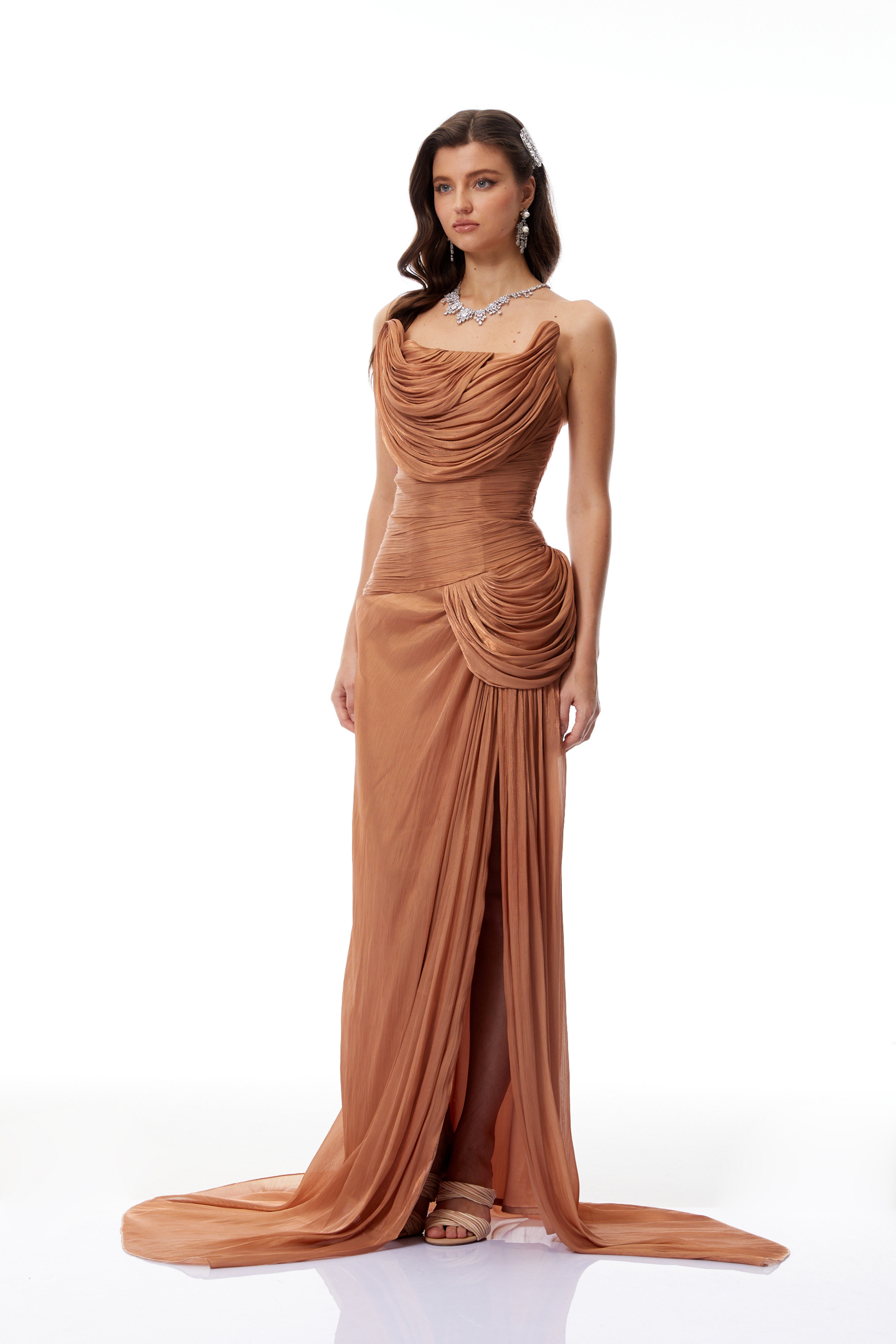 Drape Gown in Nude Color