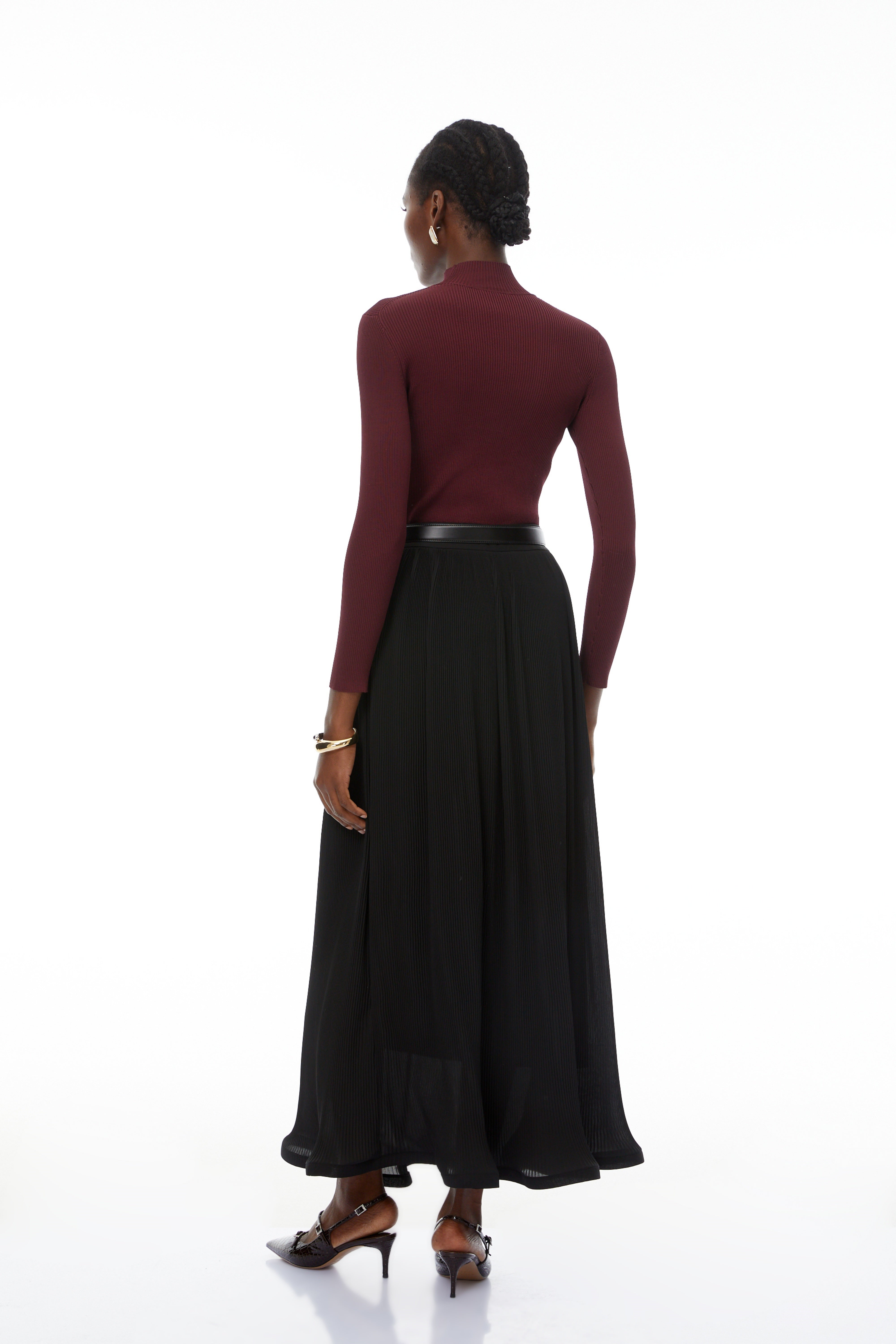 Sharon Rotes Maxikleid mit Strassverzierungen