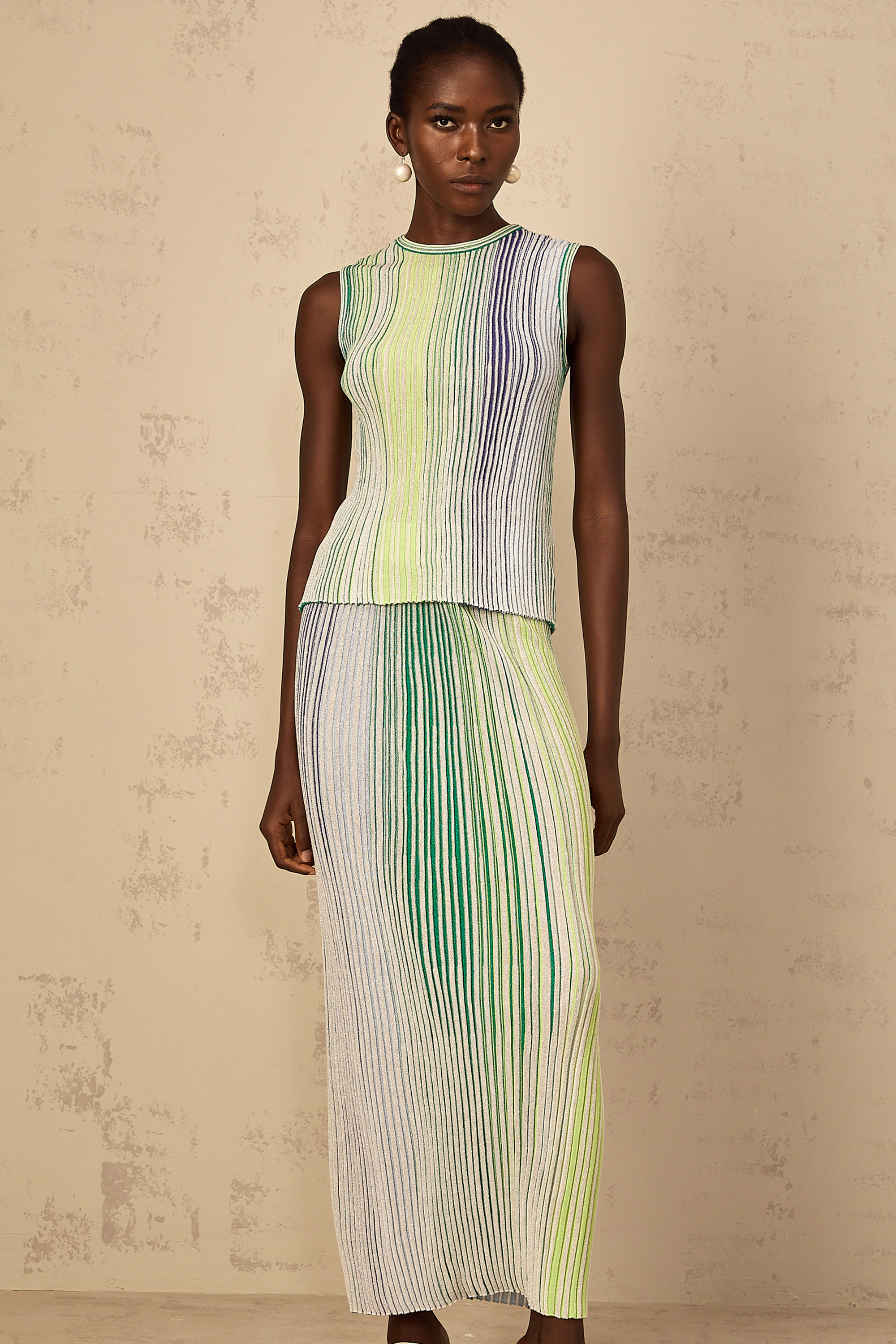 طقم منسوجات مطوية لامعة باللون الأخضر من Ulysse