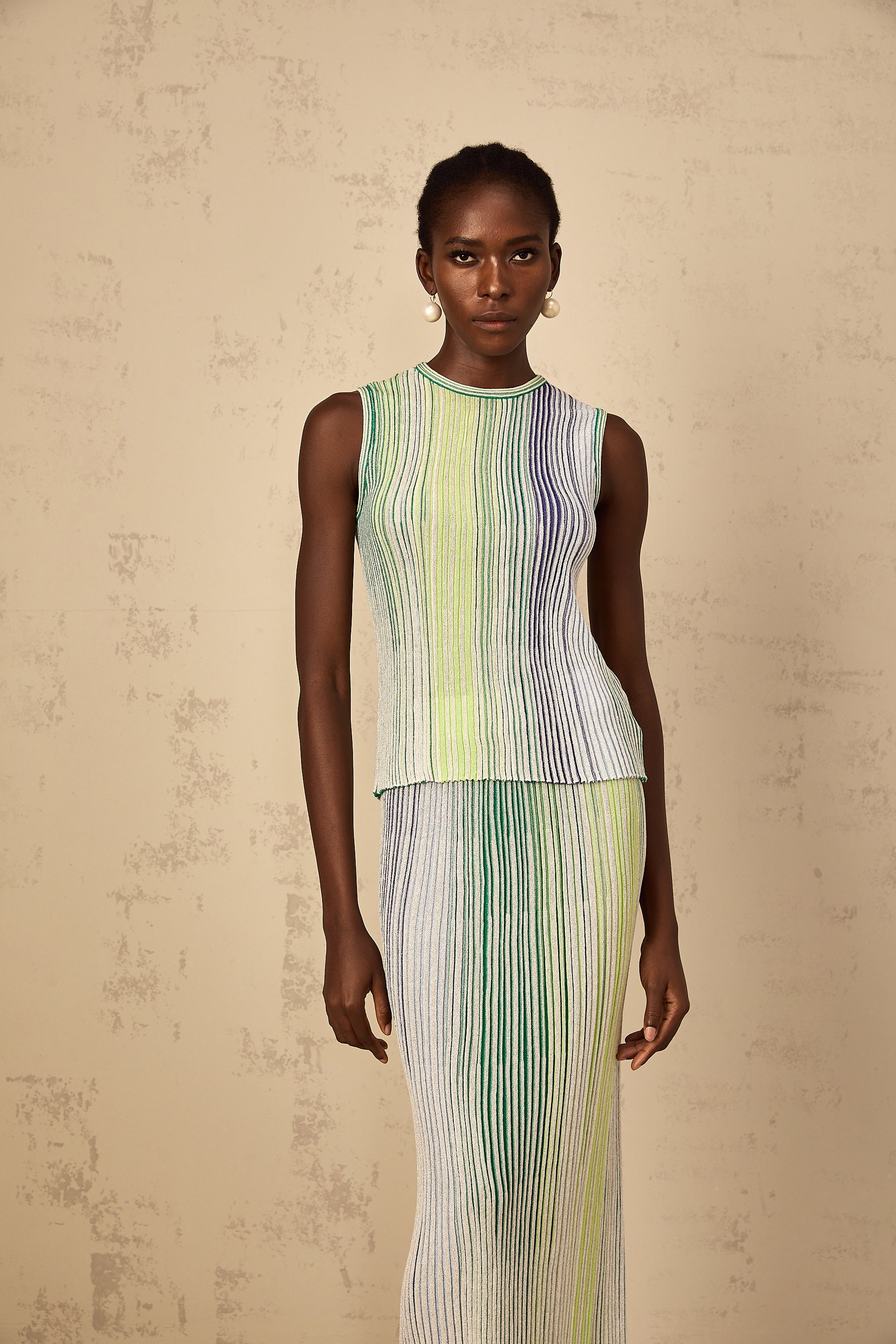 طقم منسوجات مطوية لامعة باللون الأخضر من Ulysse