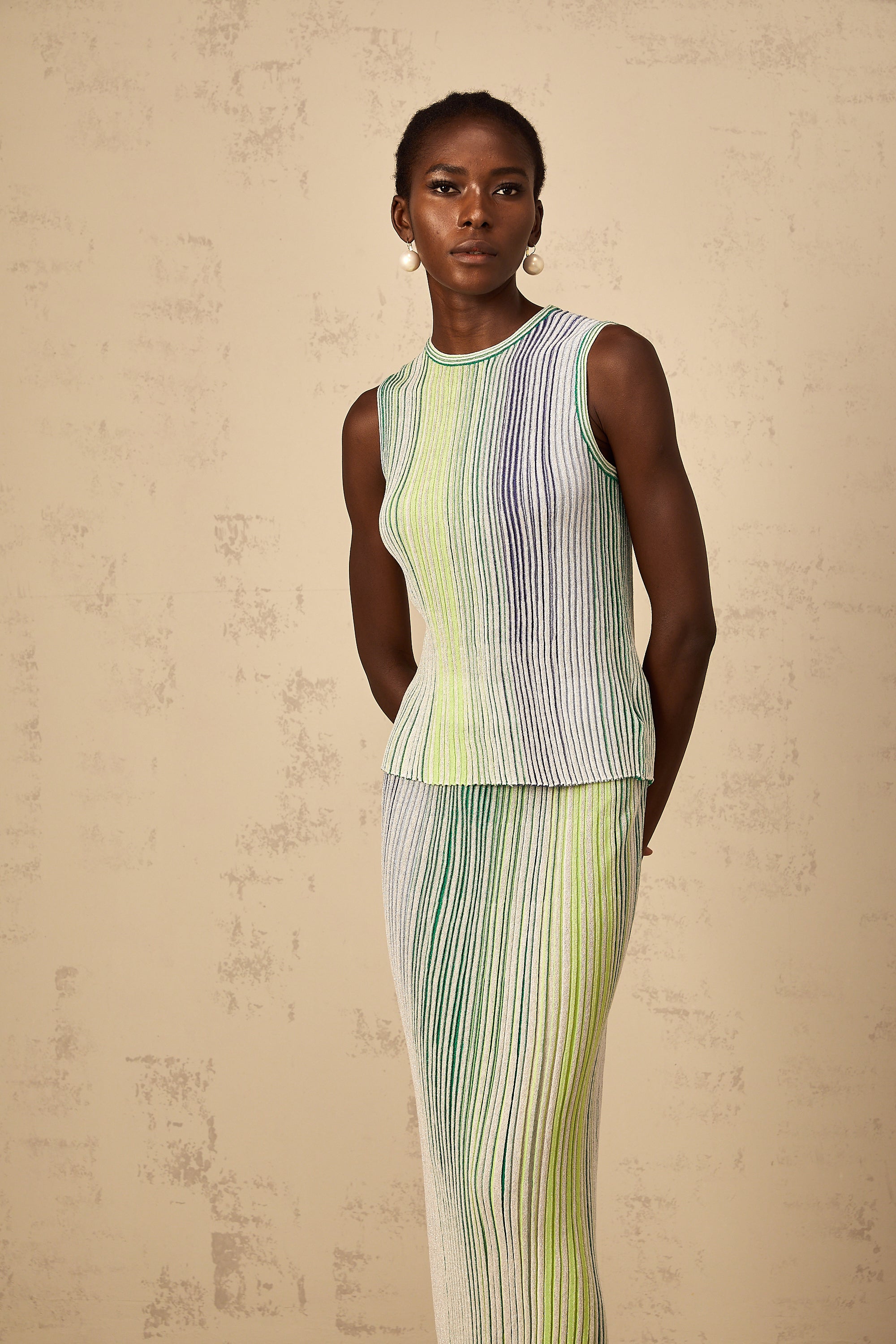 طقم منسوجات مطوية لامعة باللون الأخضر من Ulysse