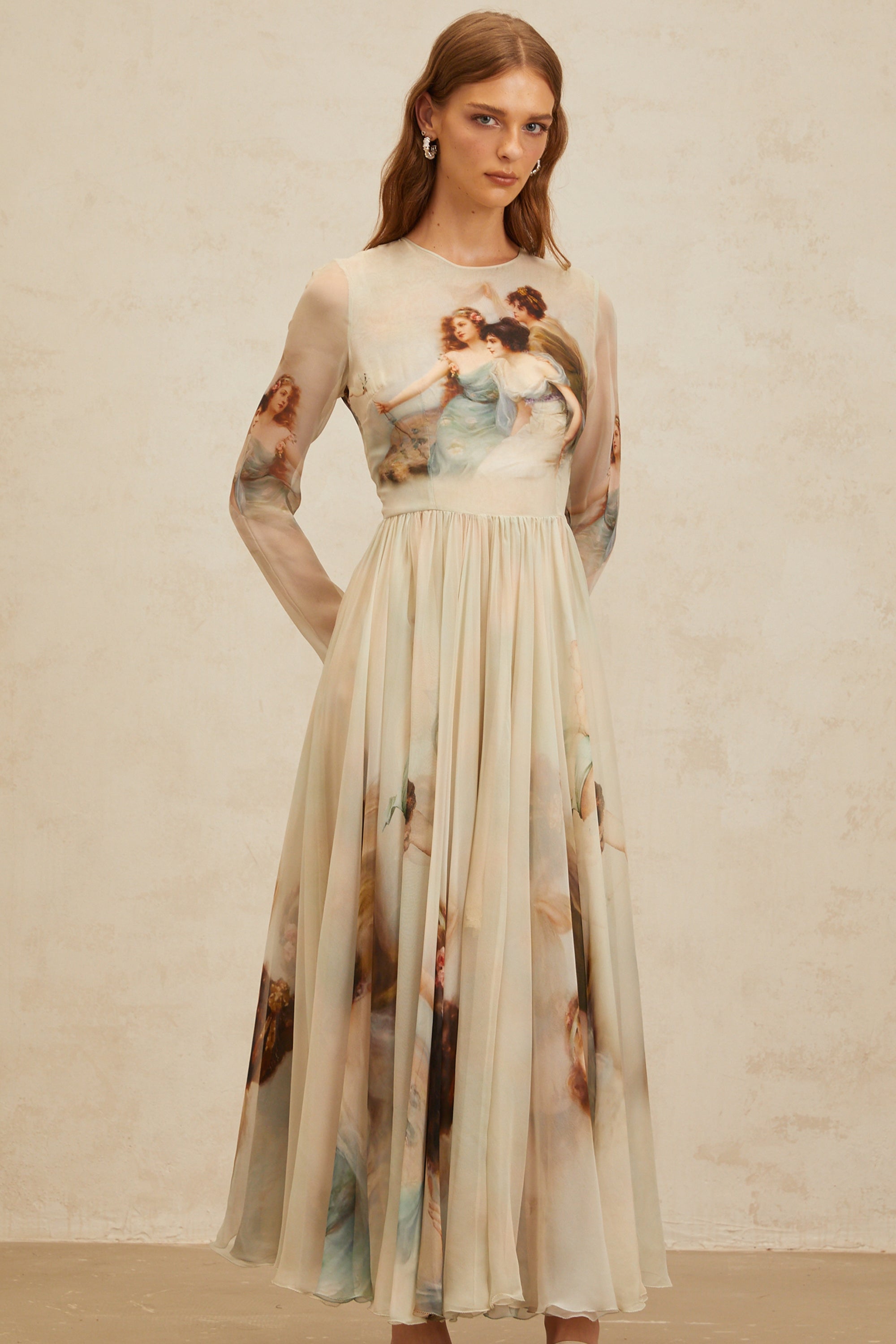 Graphic Print Maxi Dress