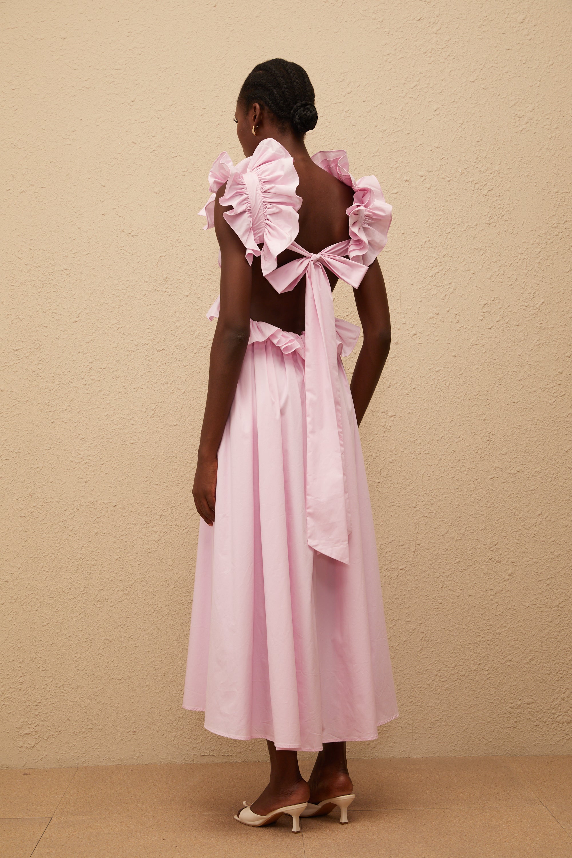 Adélaïde Pink Open Back Maxi Dress