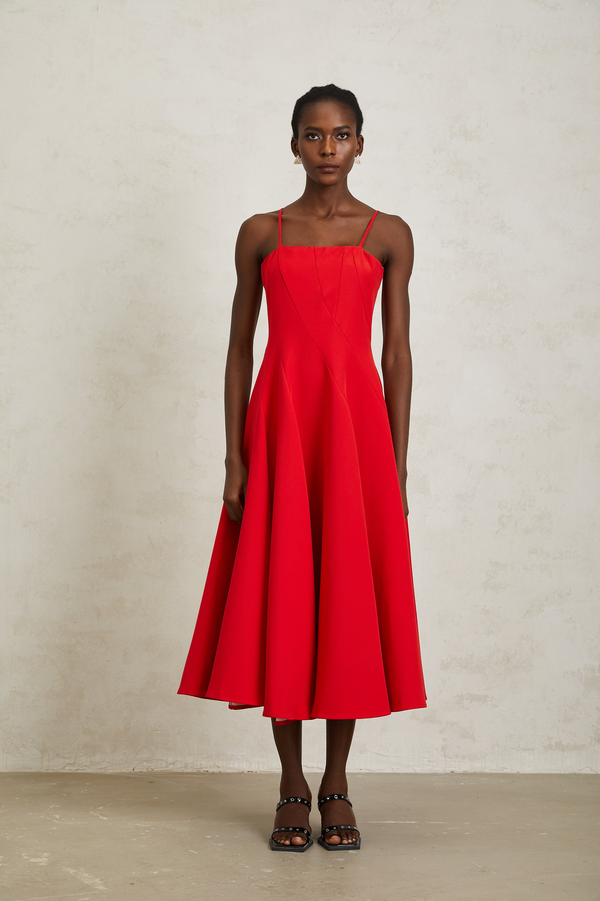 Patricia – Rotes Set aus kurzer Jacke und Kleid