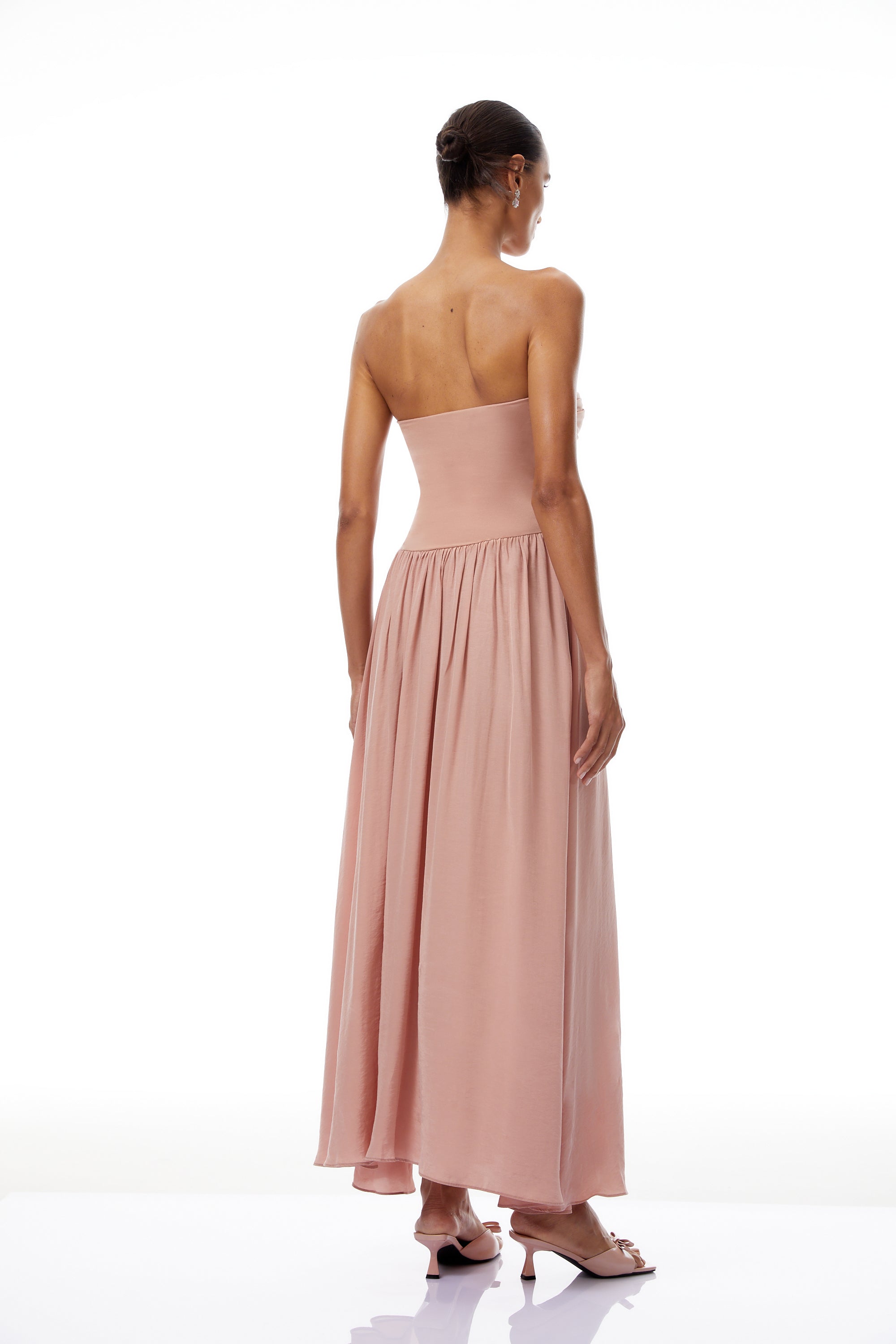 Napsugár Pink Off Shoulder Panelled Maxi Dress