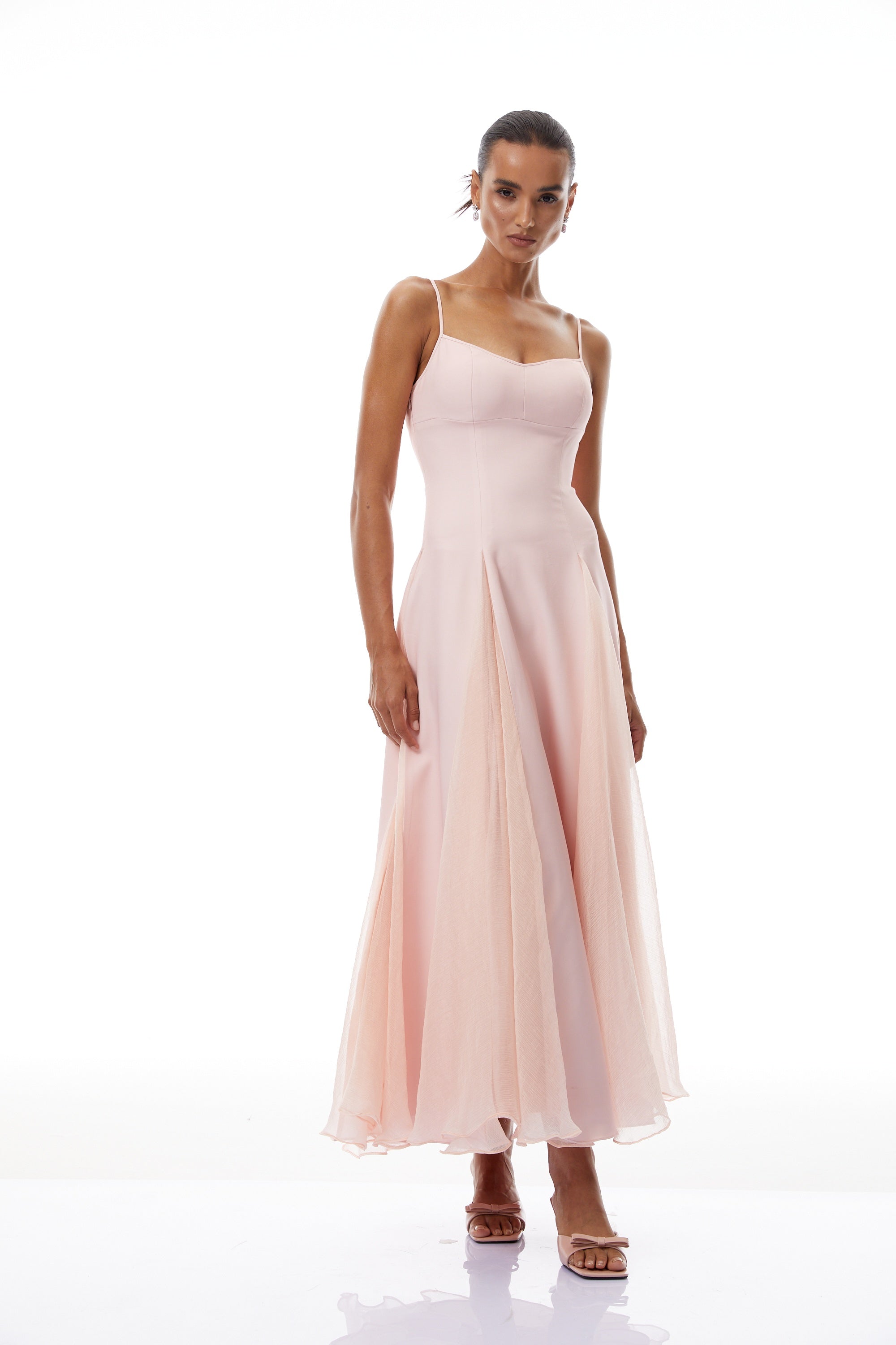 Sofie Pink Pleated Maxi Dress