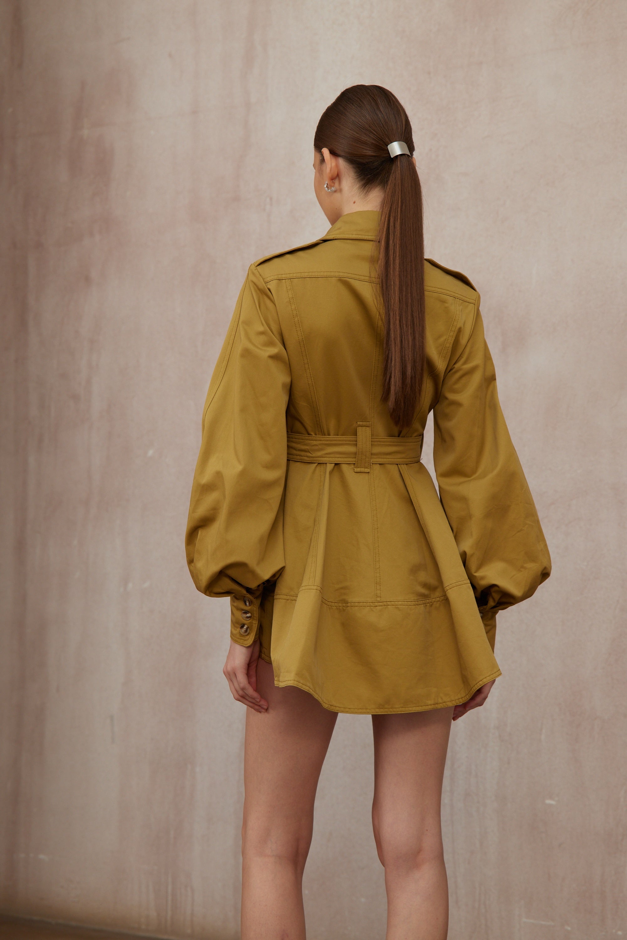 Madeline Ginger Belted Cargo Mini Dress