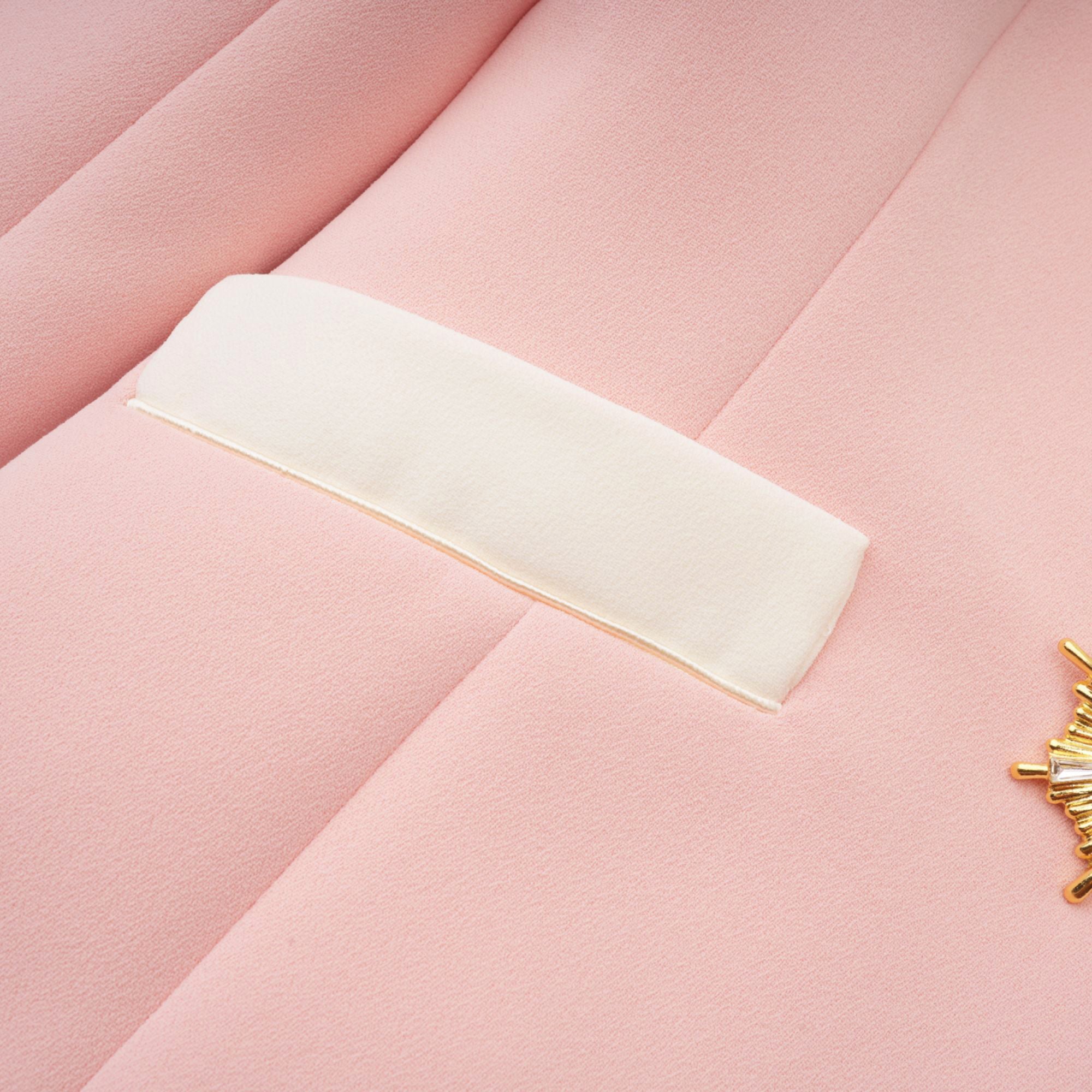 Claretta – passendes Set aus Blazer und Hose im Farbblockdesign