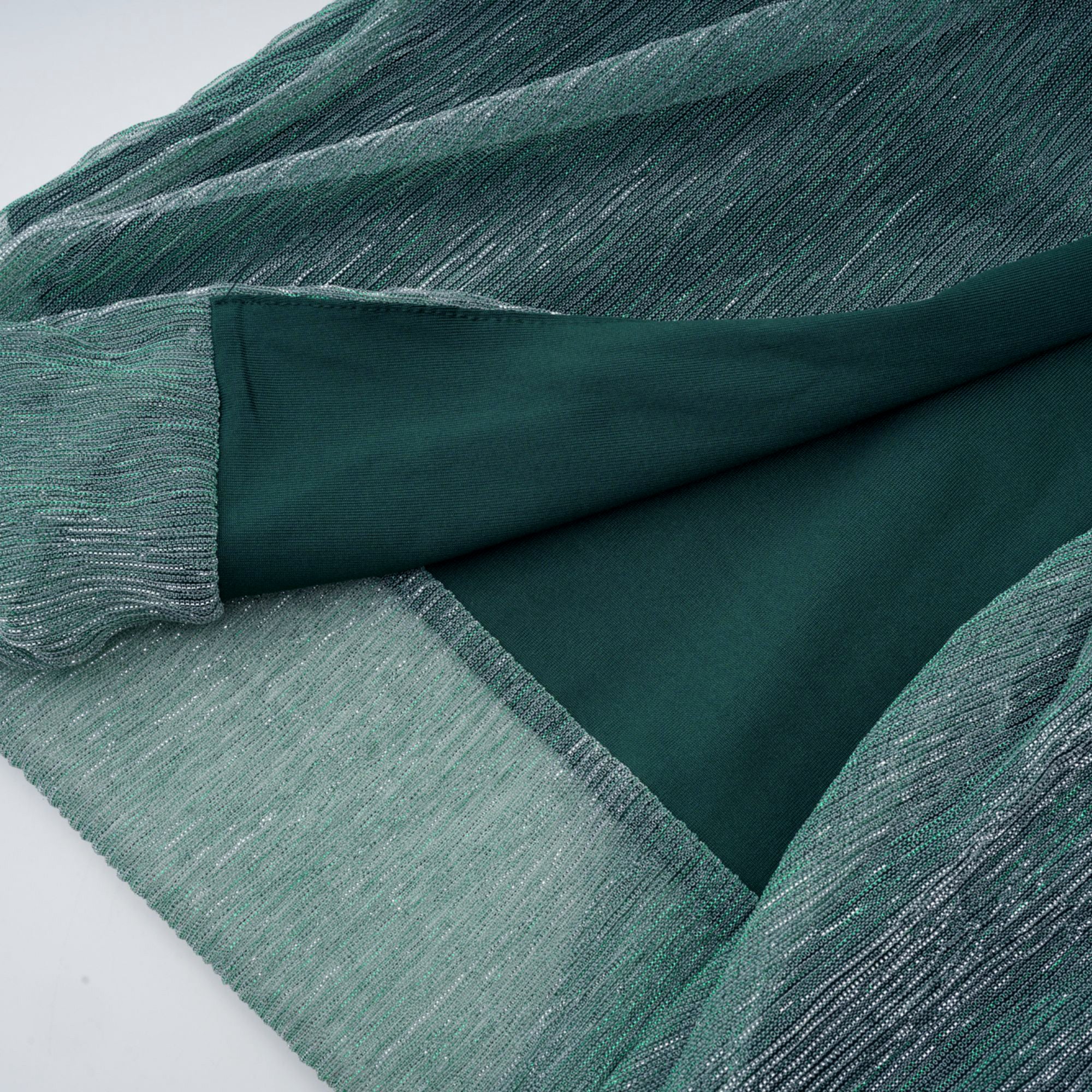 Delphine ribbon-design corset maxi dress in Green