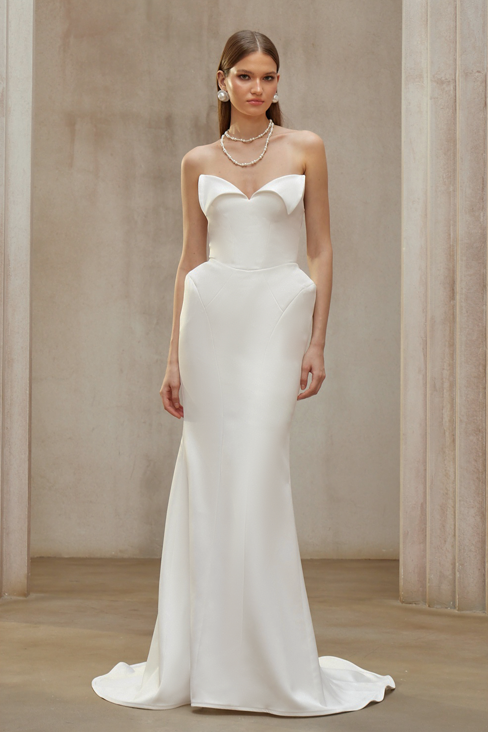 Alba White Barrel Waist Corset Maxi Dress