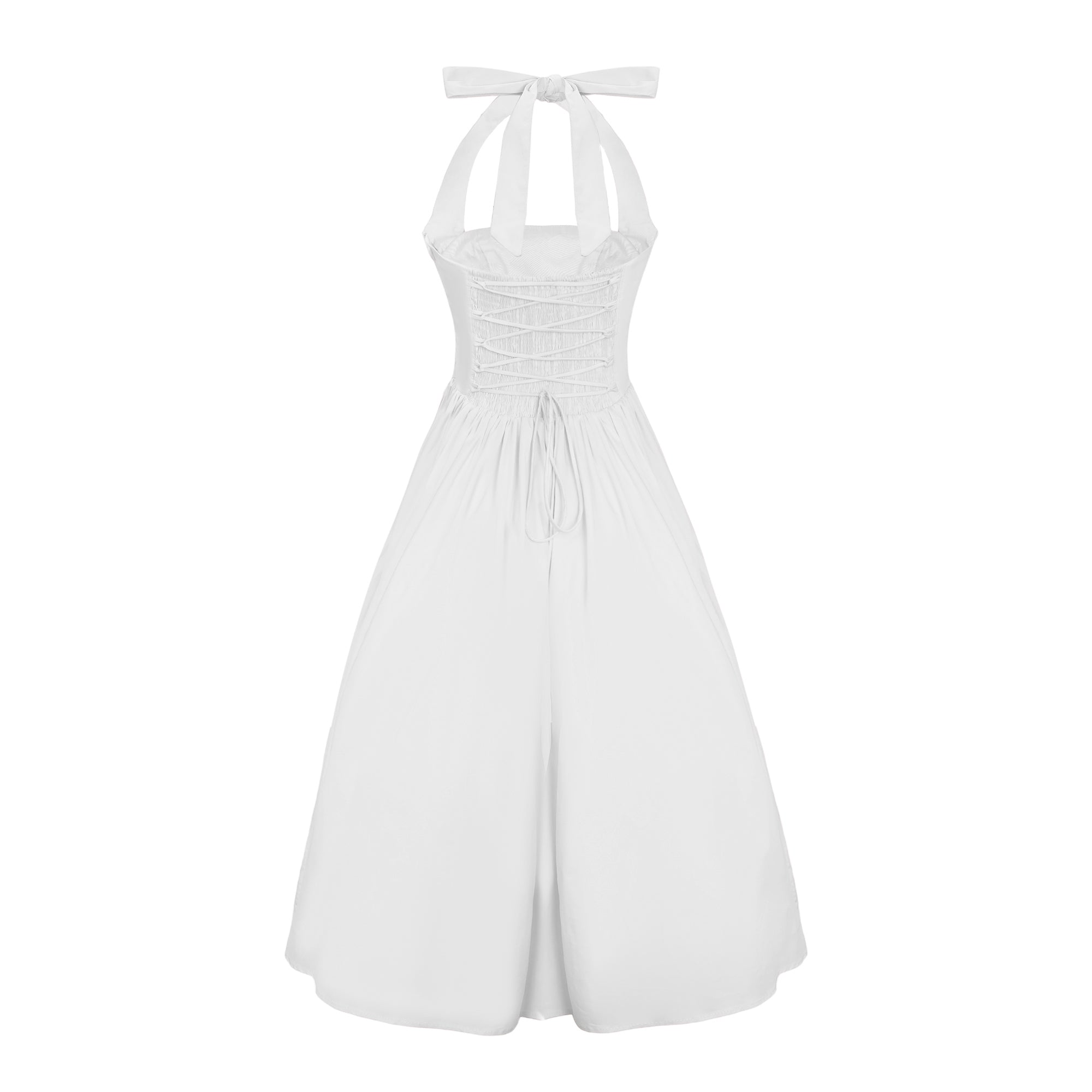 Eponine Weißes, mehrlagiges Midikleid mit ausgestelltem Saum