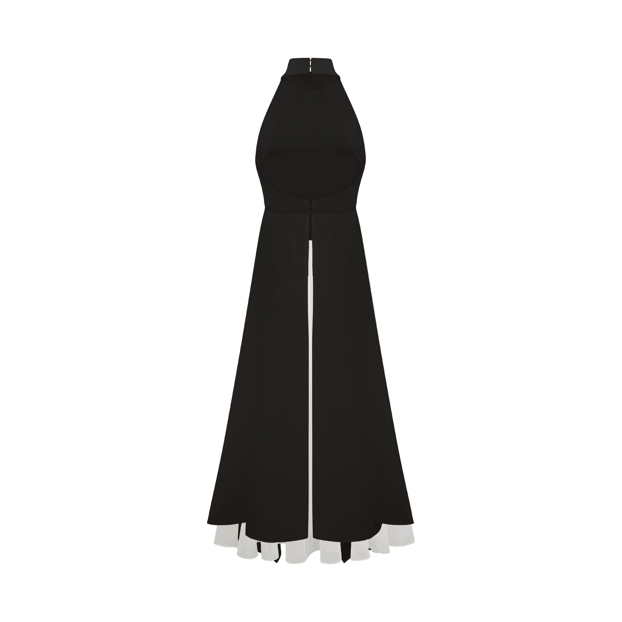 Inés halterneck layered long dress