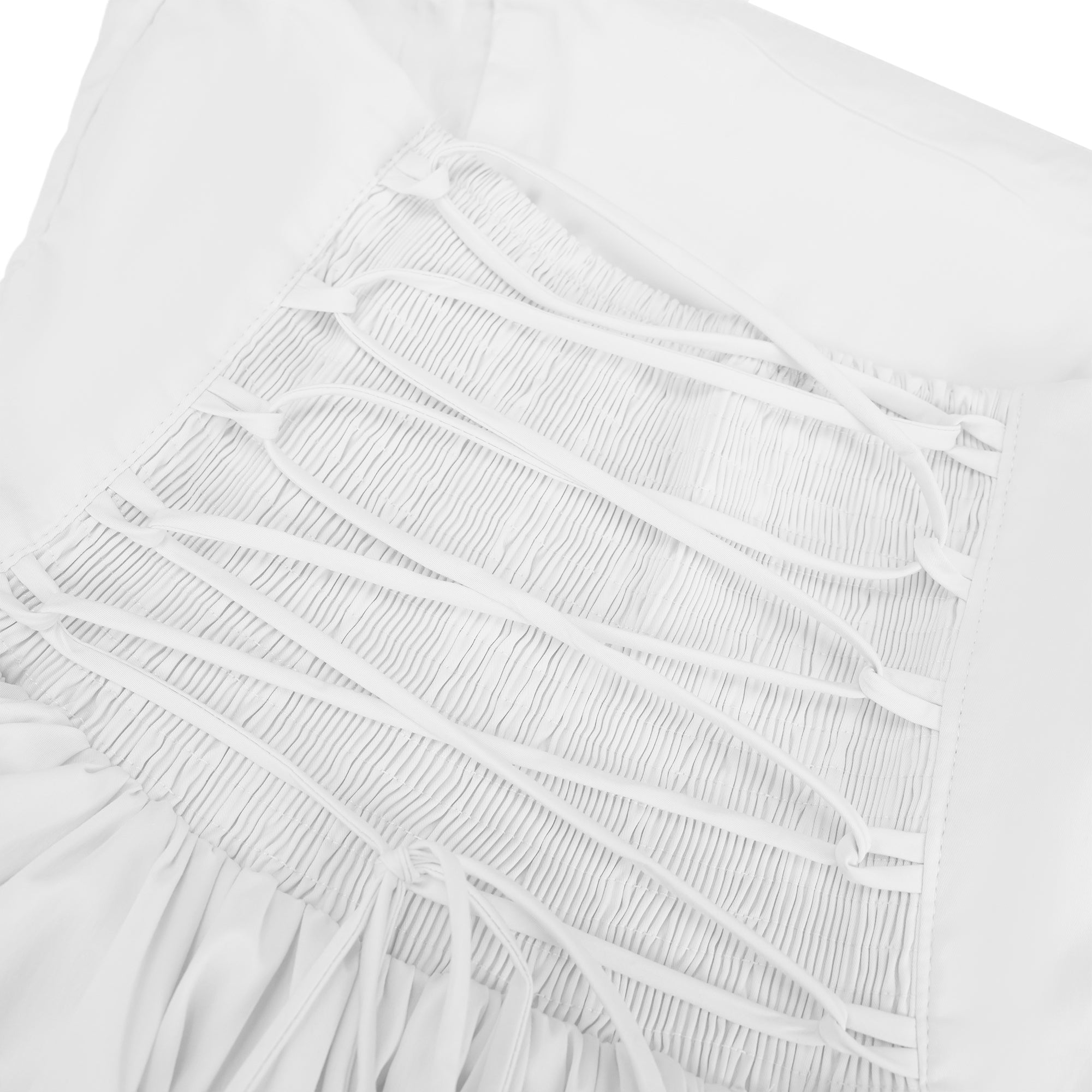 Eponine Weißes, mehrlagiges Midikleid mit ausgestelltem Saum