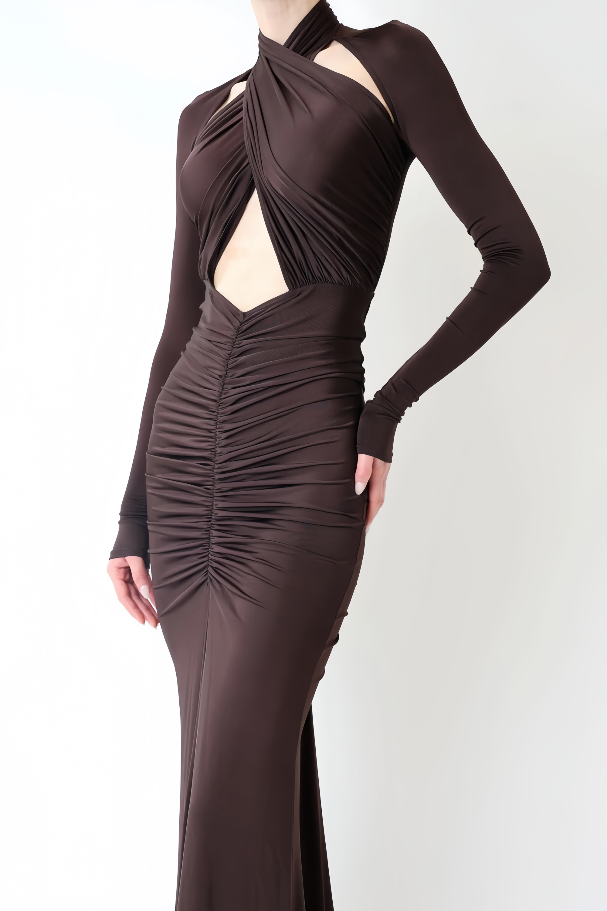 طقم بدلة وتنورة من كاثرين وايت محبوكة ومضلعة