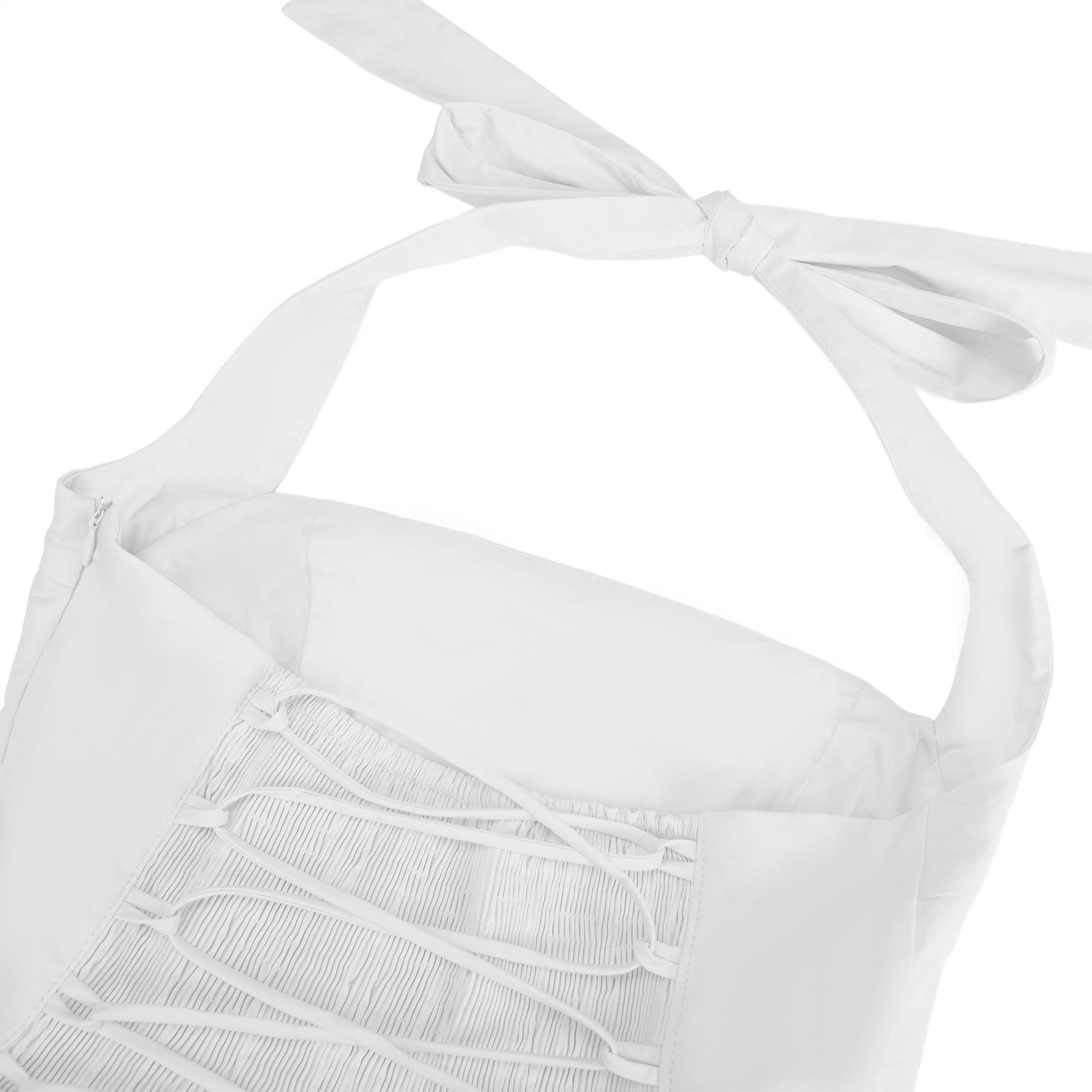 Eponine Weißes, mehrlagiges Midikleid mit ausgestelltem Saum