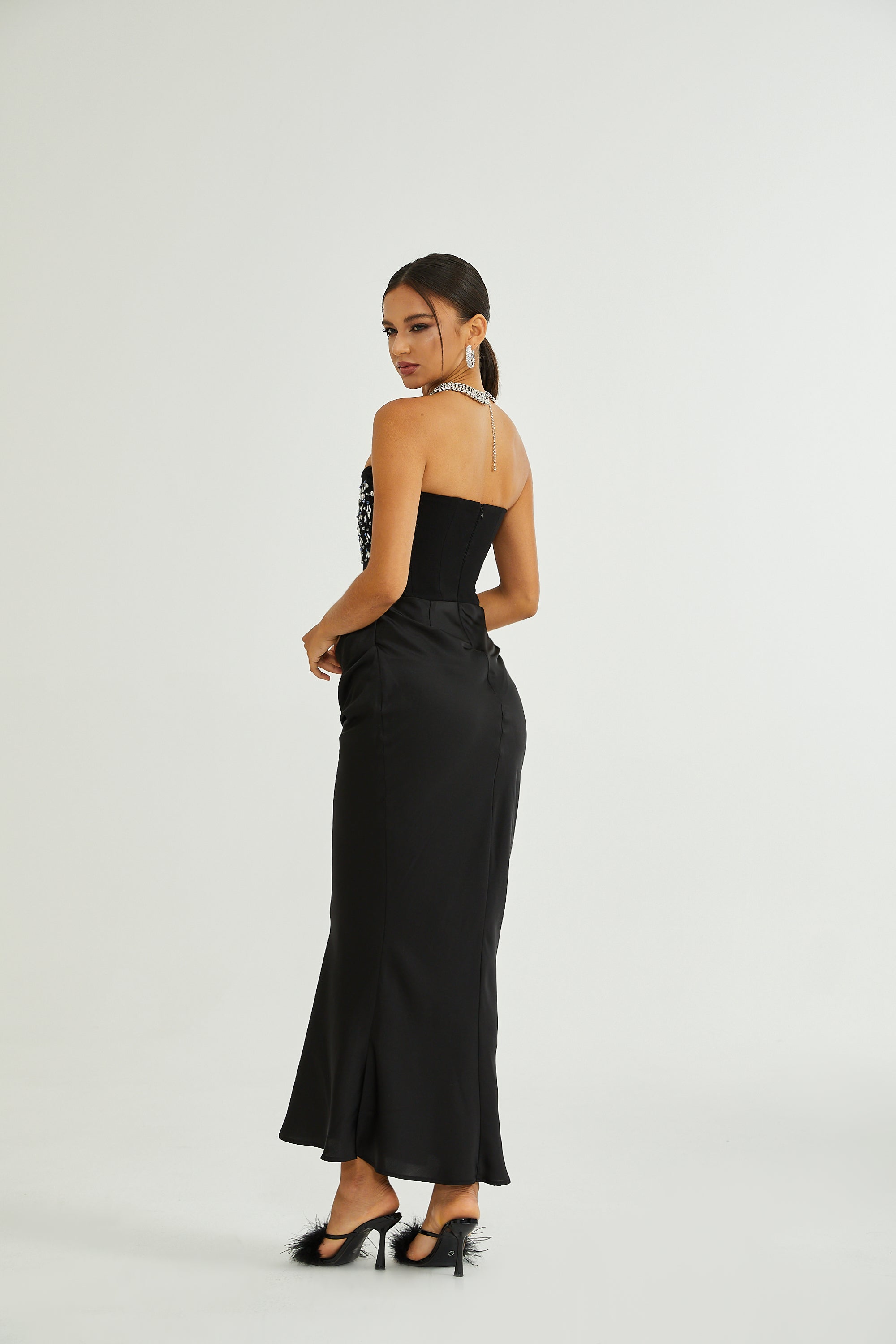 Aurore Crystal Embellished Maxi Dress