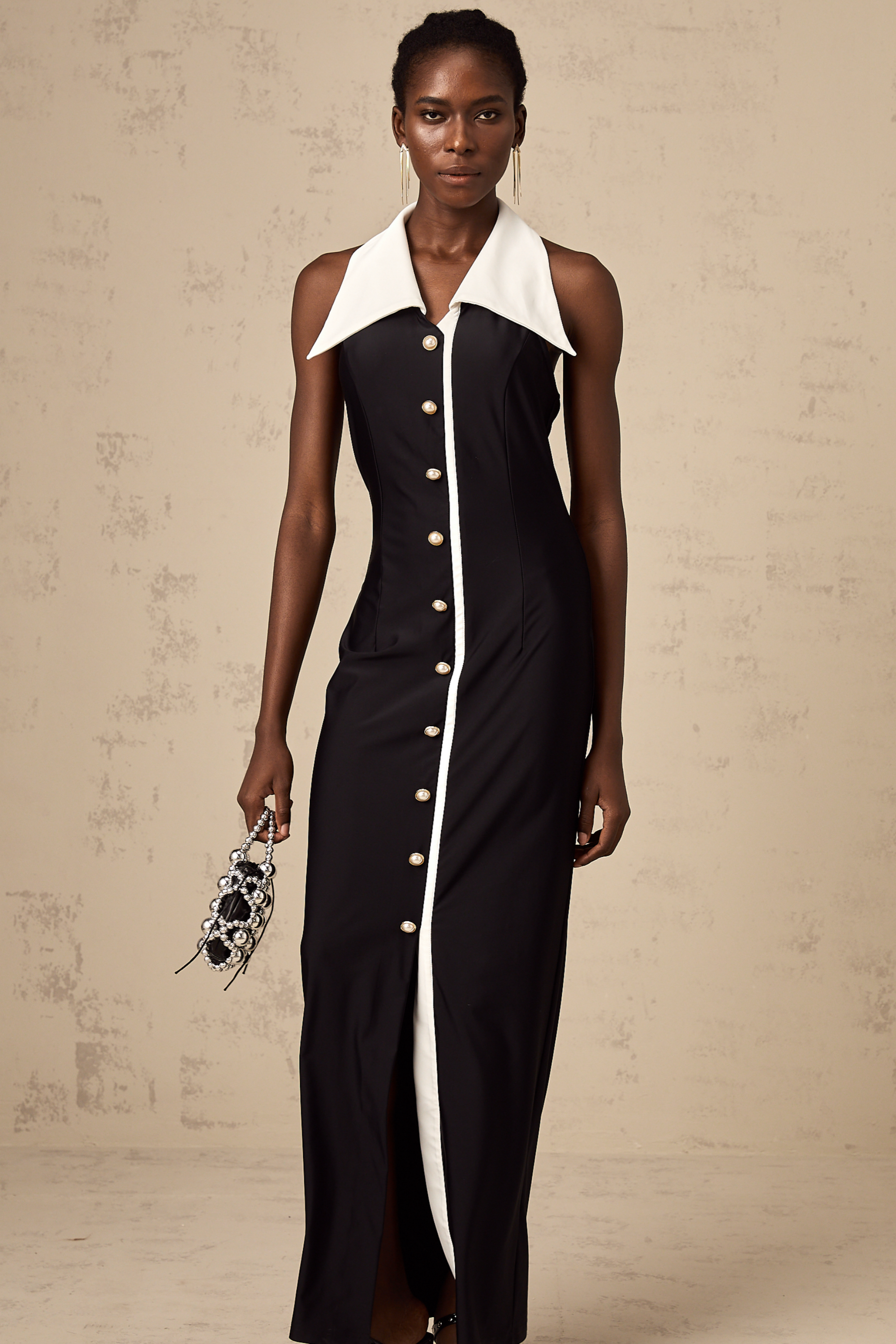 فستان ماكسي ملائم بألوان متعددة من Alessandra