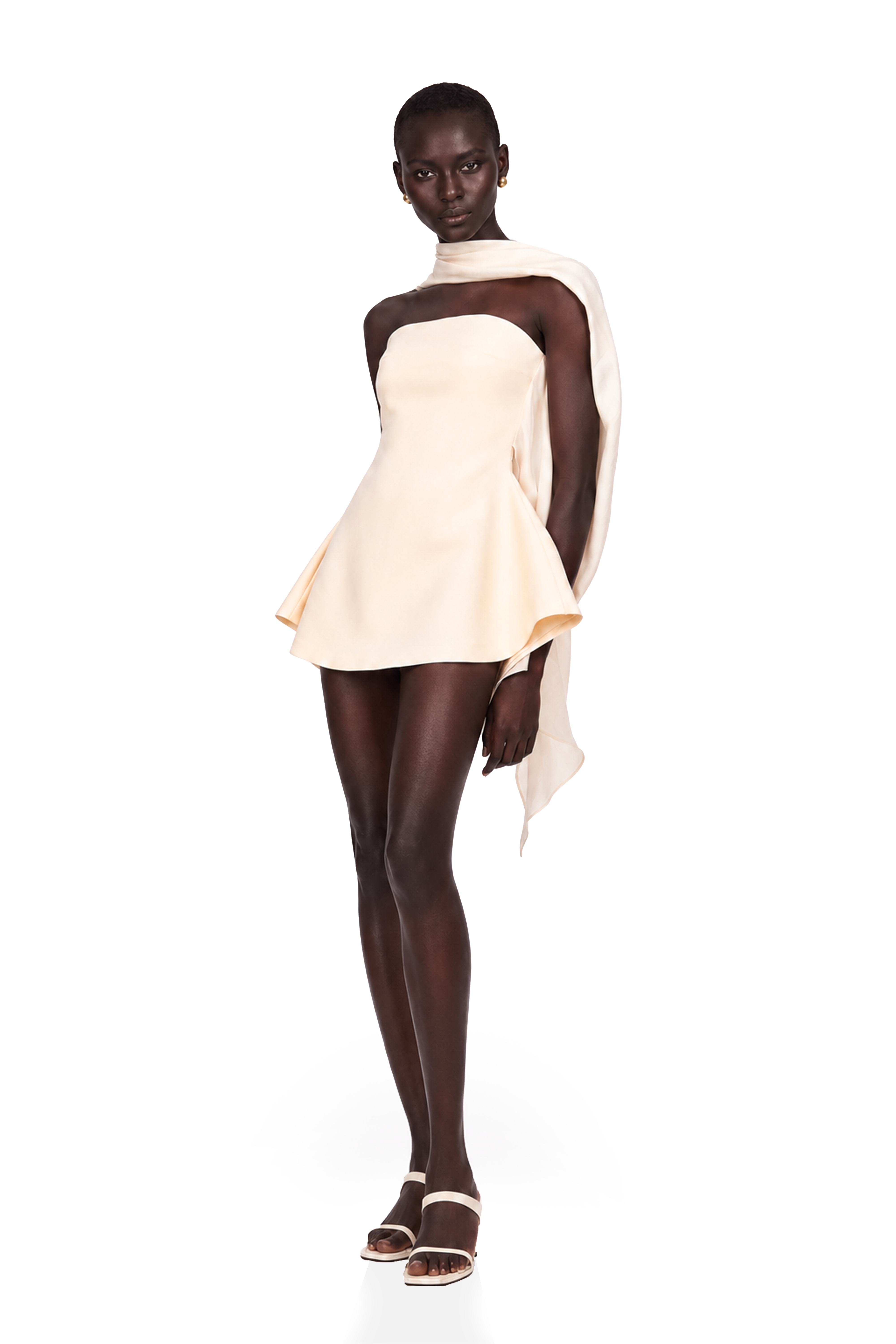 Danaé ribbon-design flared mini dress
