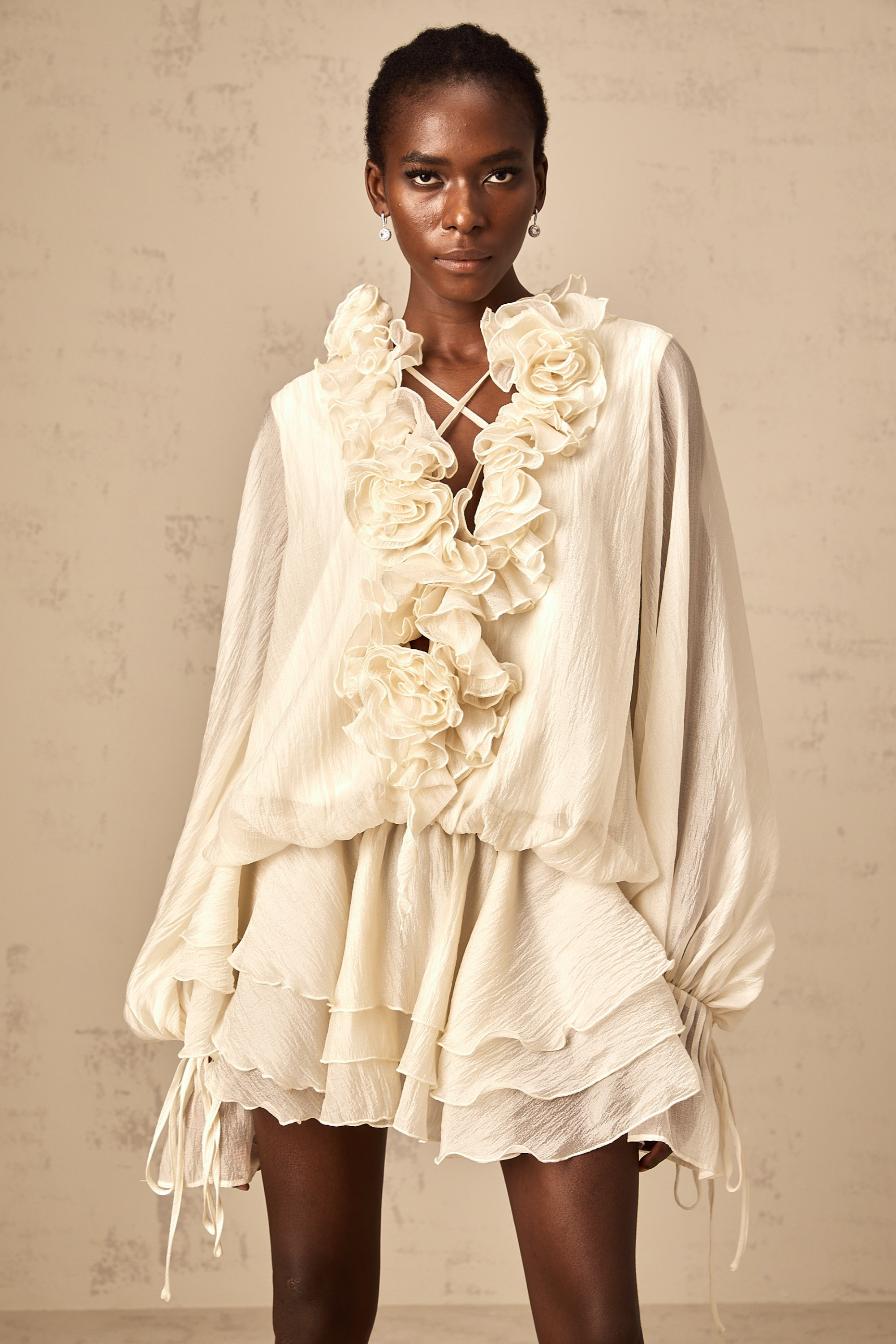 Floral Tiered Mini Dress