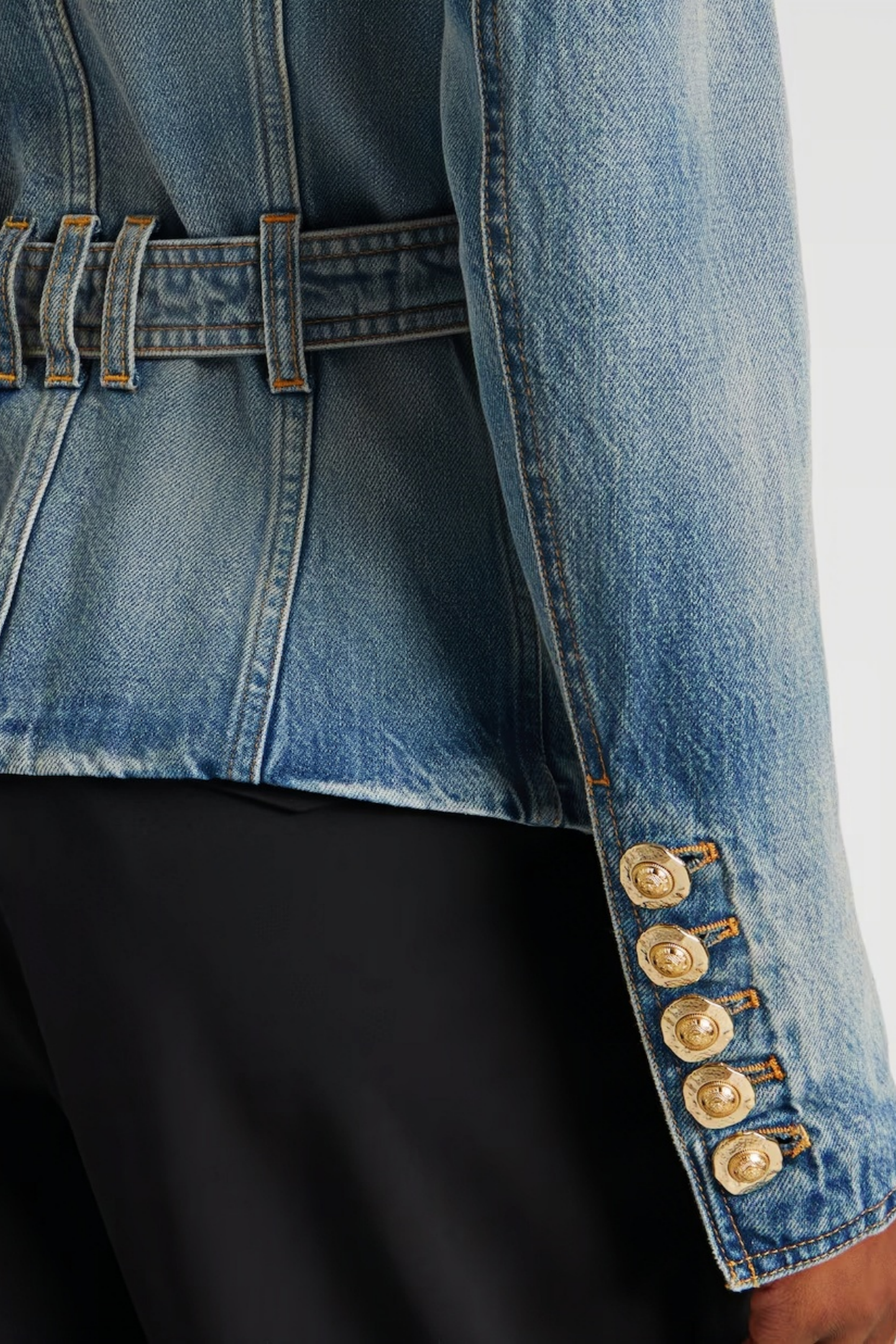 Edda Light Blue Belted Denim Jacket