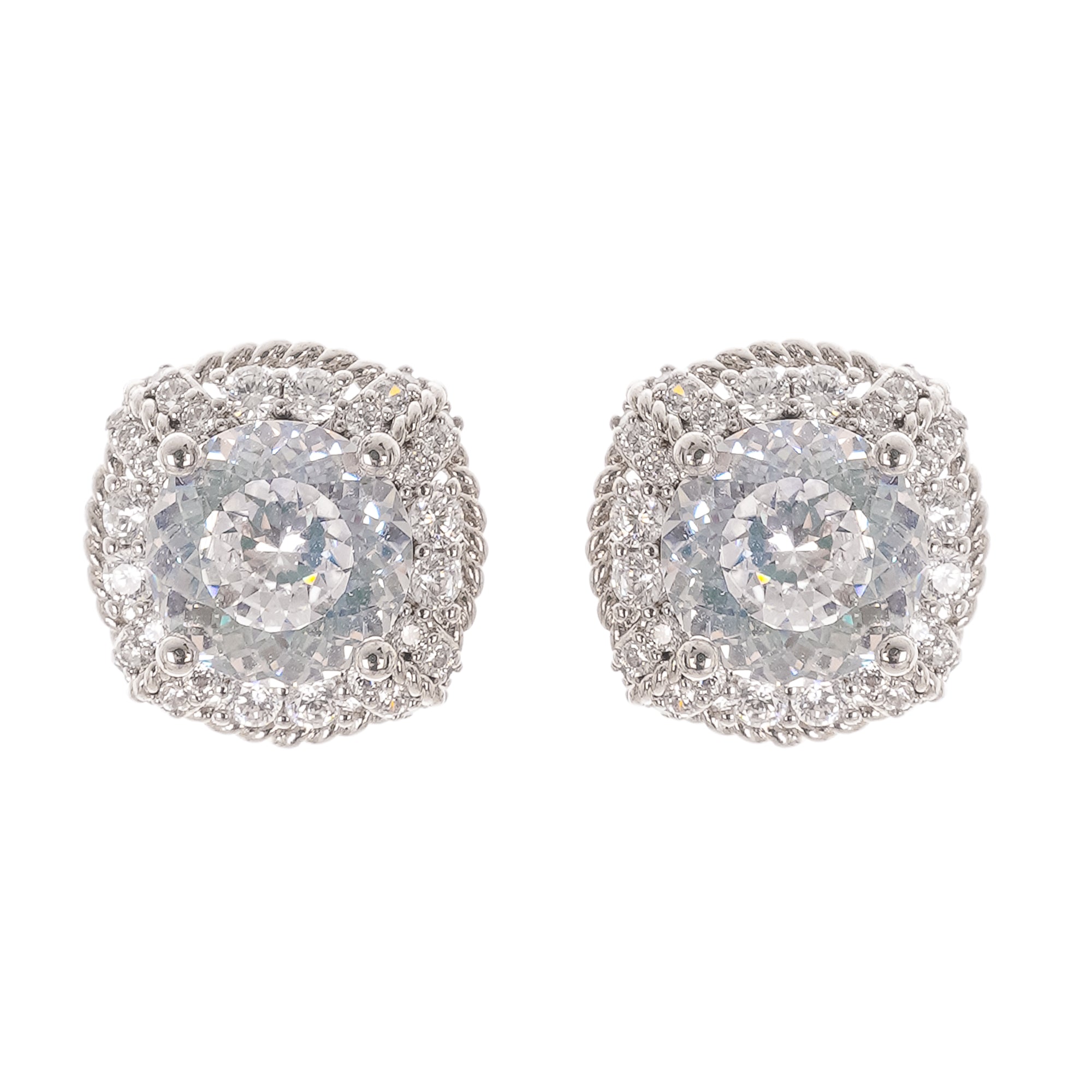 Blanche White Crystal Embellished Earrings
