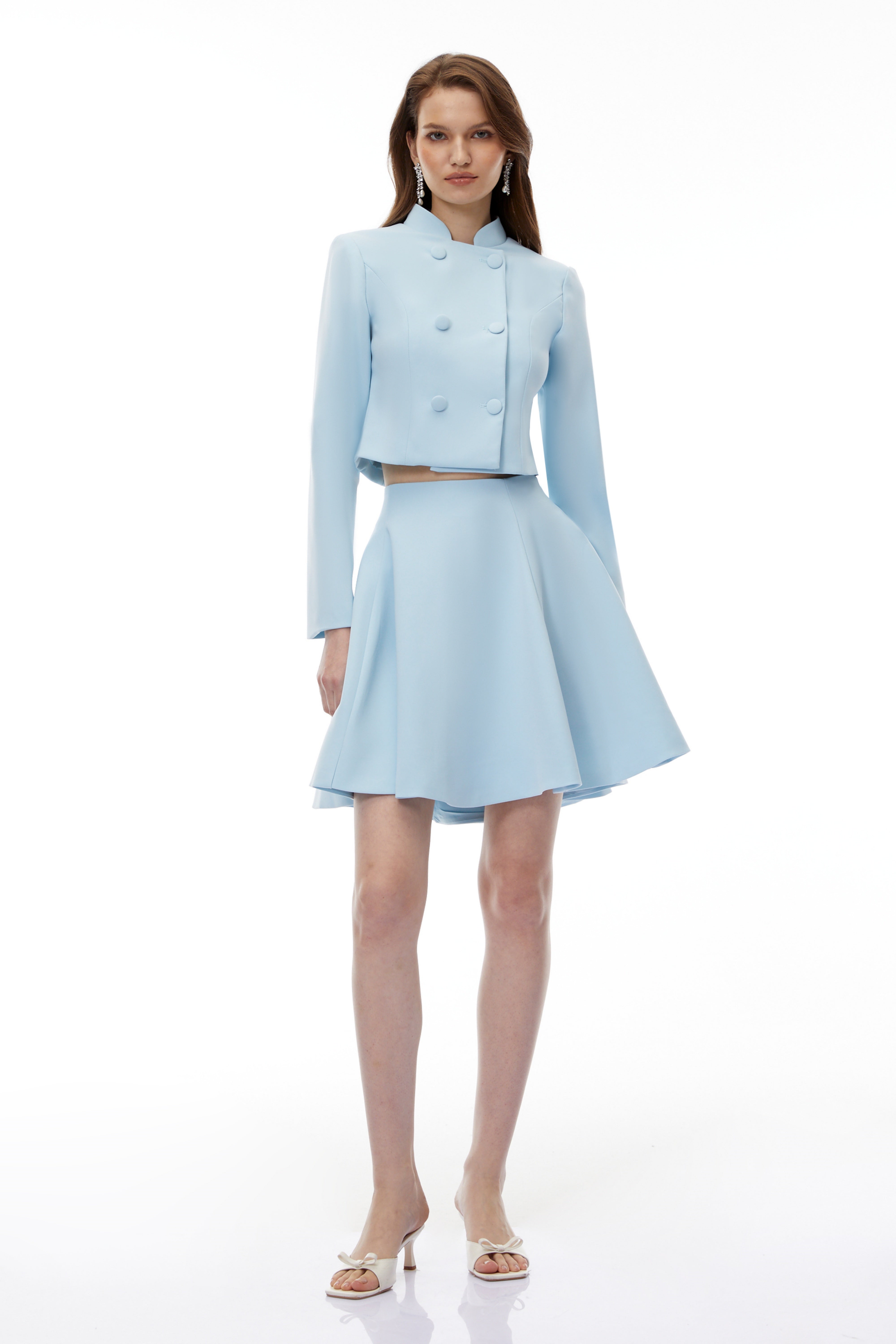 Addison Blue Zweireiher-Blazer & Rock-Set