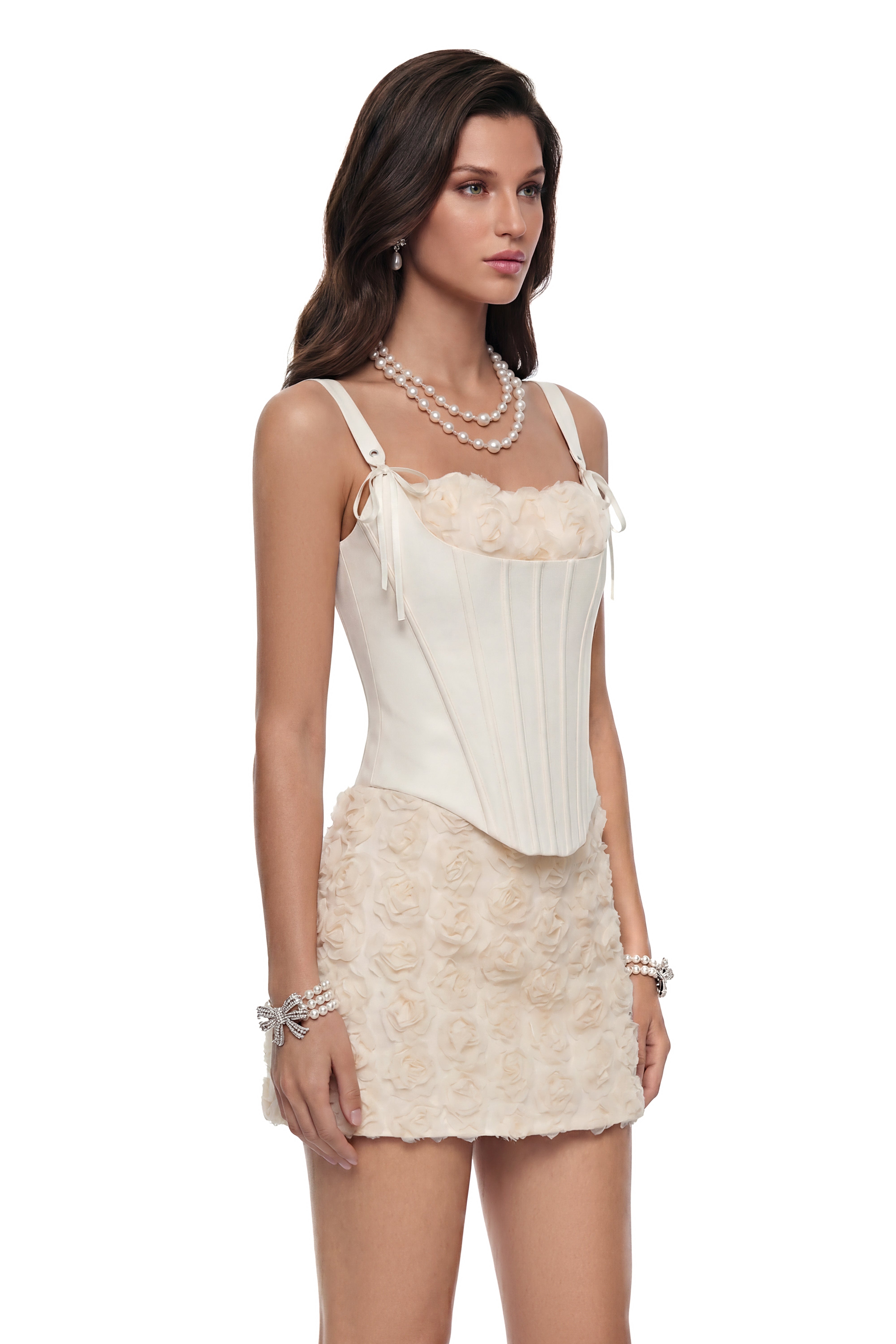 Ensemble haut et jupe à fleurs Aelia White