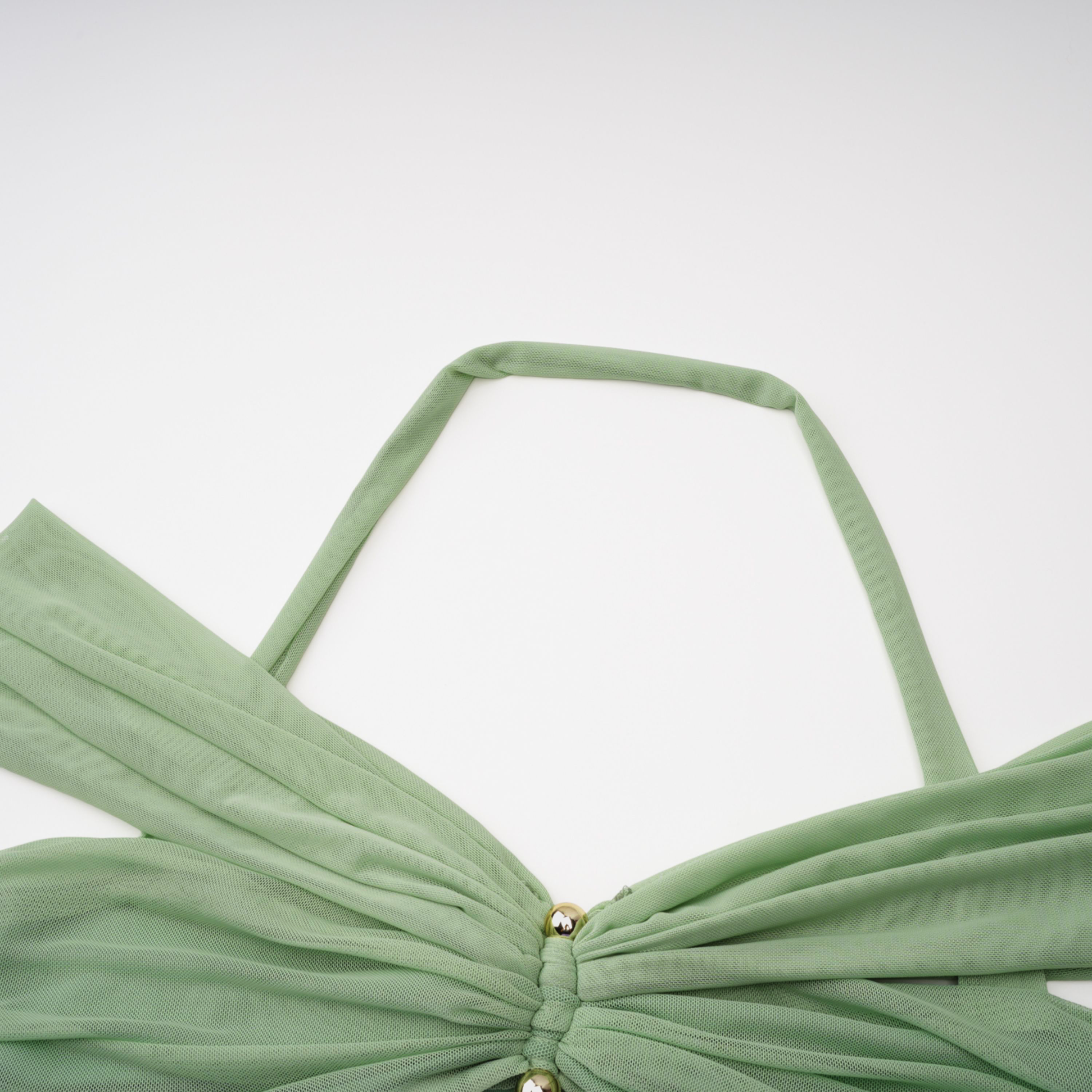 Amity Green Halterneck Bustier Top & Skirt Set