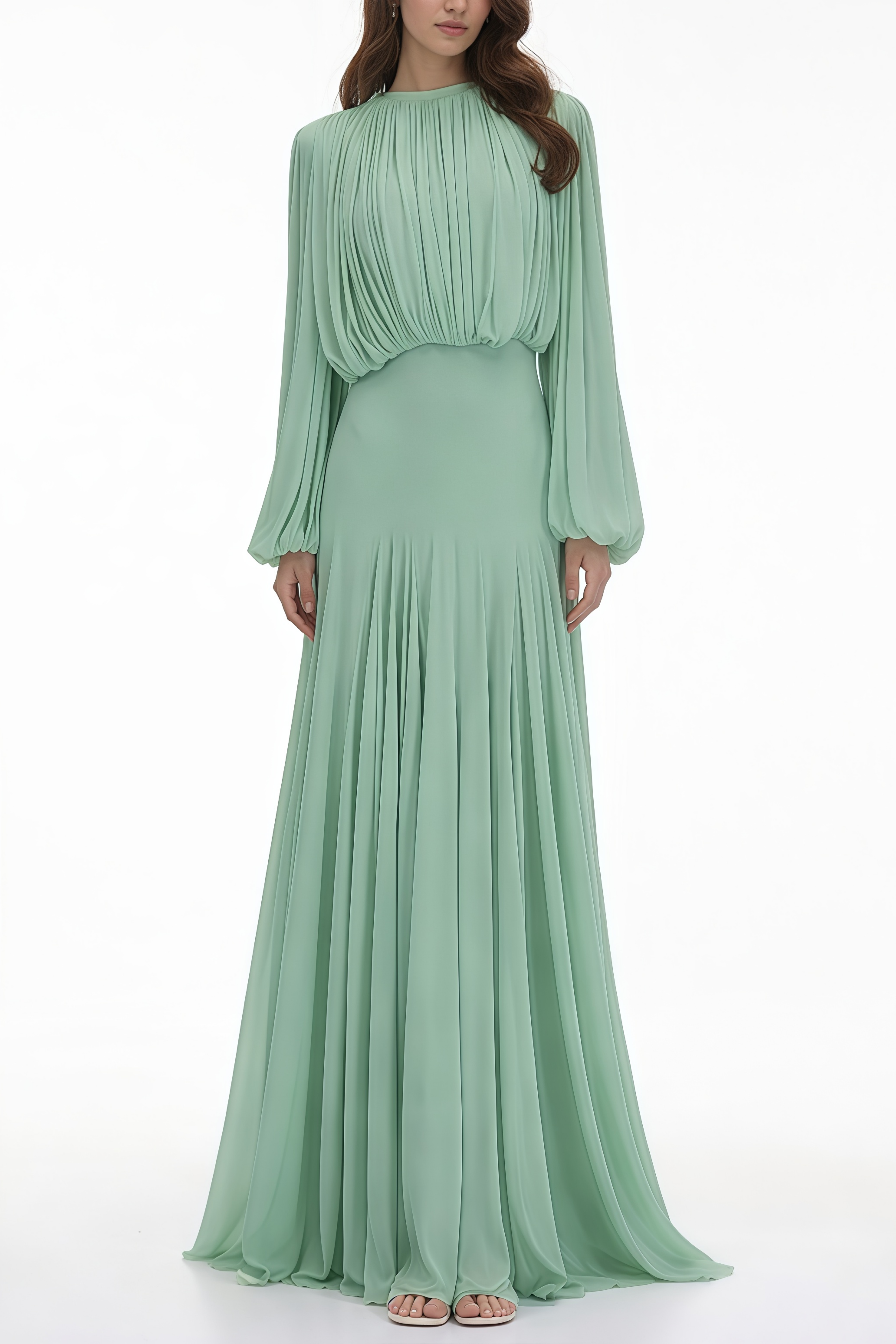 Robe longue plissée à manches Green Lantern