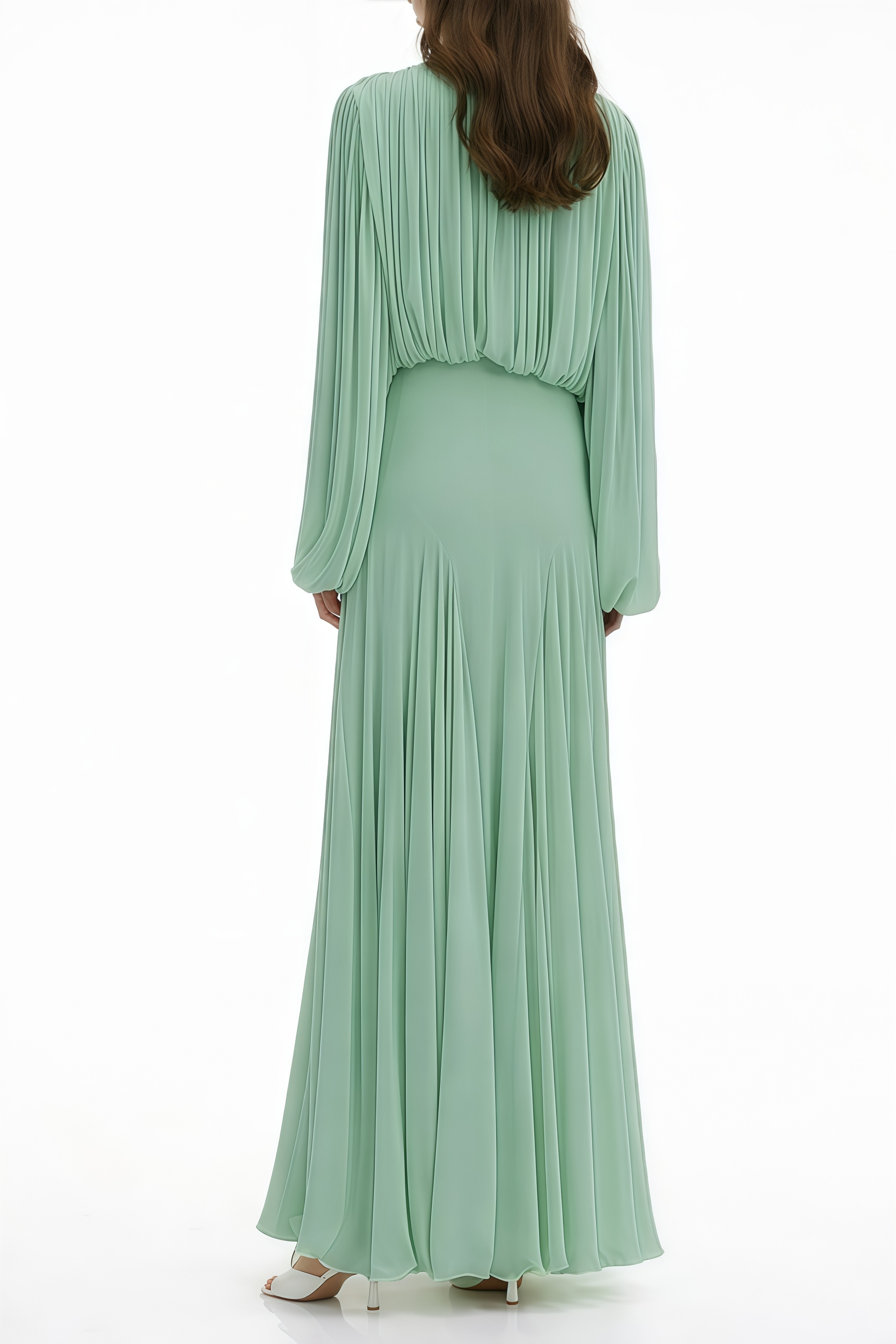 Robe longue plissée à manches Green Lantern