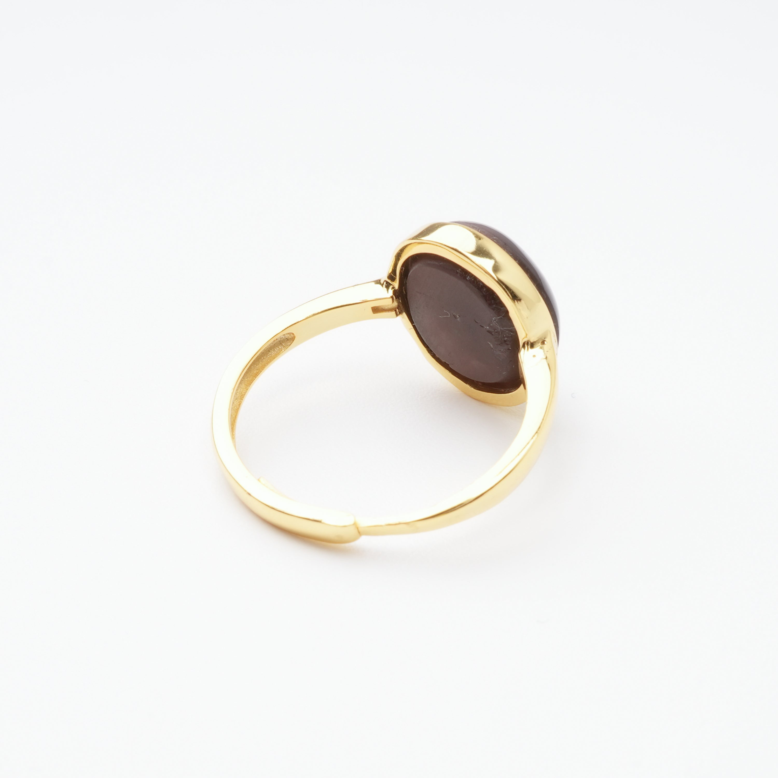 Aurelia Red Cabochon Cut Bezel Gold Vermeil Ring