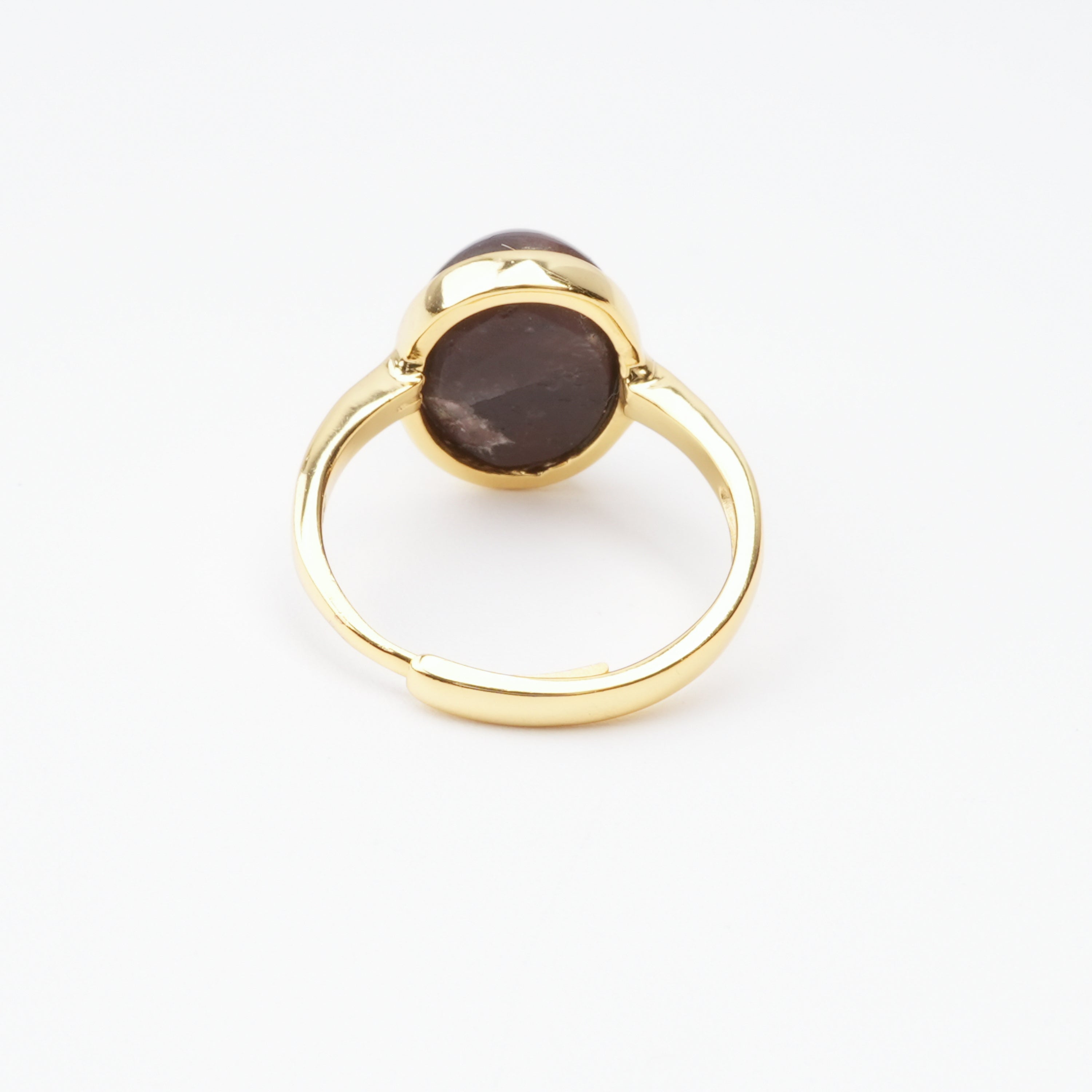 Aurelia Red Oval Cabochon Gold Plated Ring