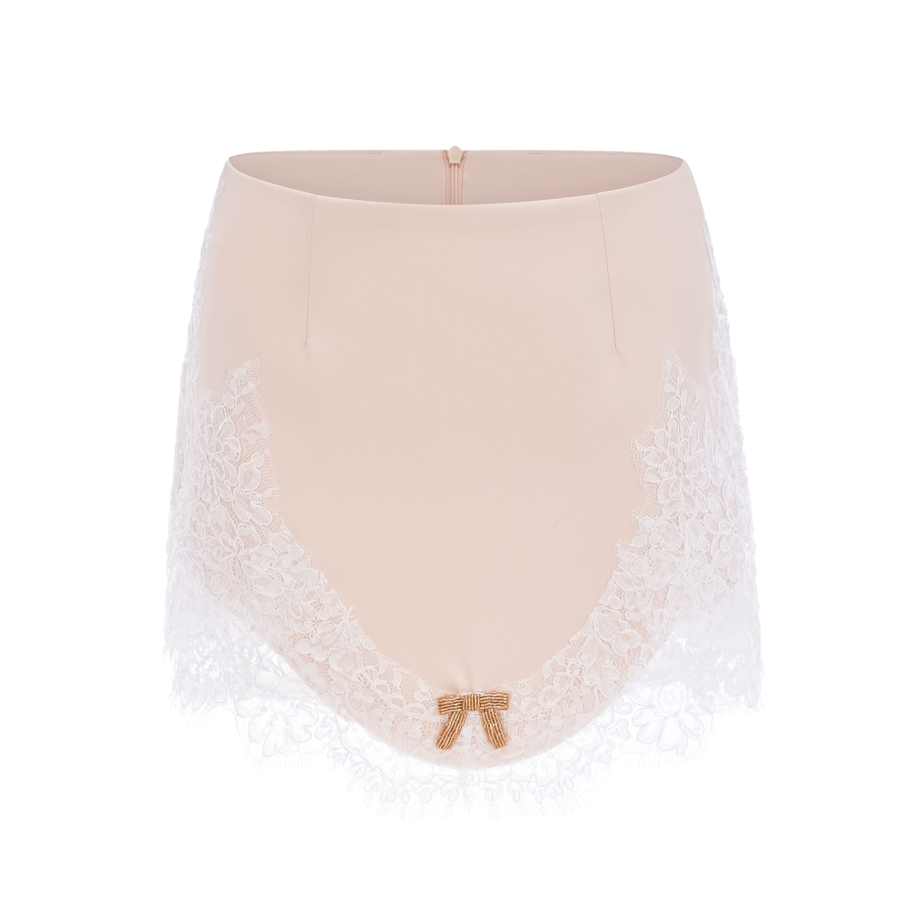 Blanca Champagne Lace Panel Top & Skirt Set