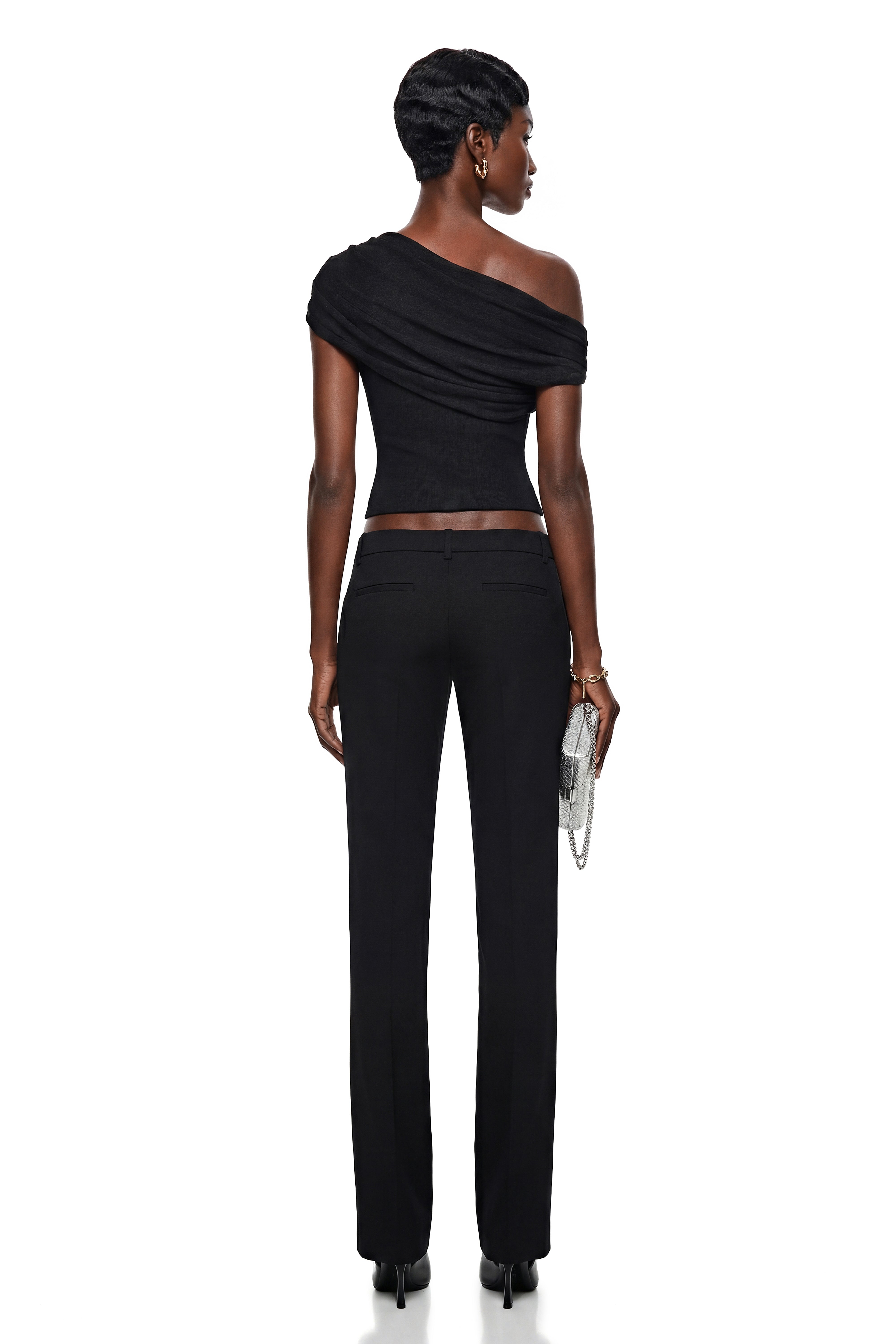 Bridget Black One Shoulder Top